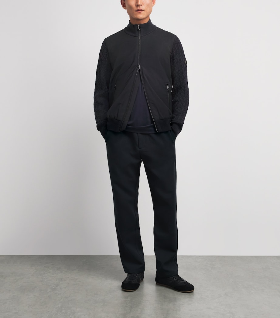 Bogner Mens Virgin Wool Zisco Hybrid Jacket Navy Image 2
