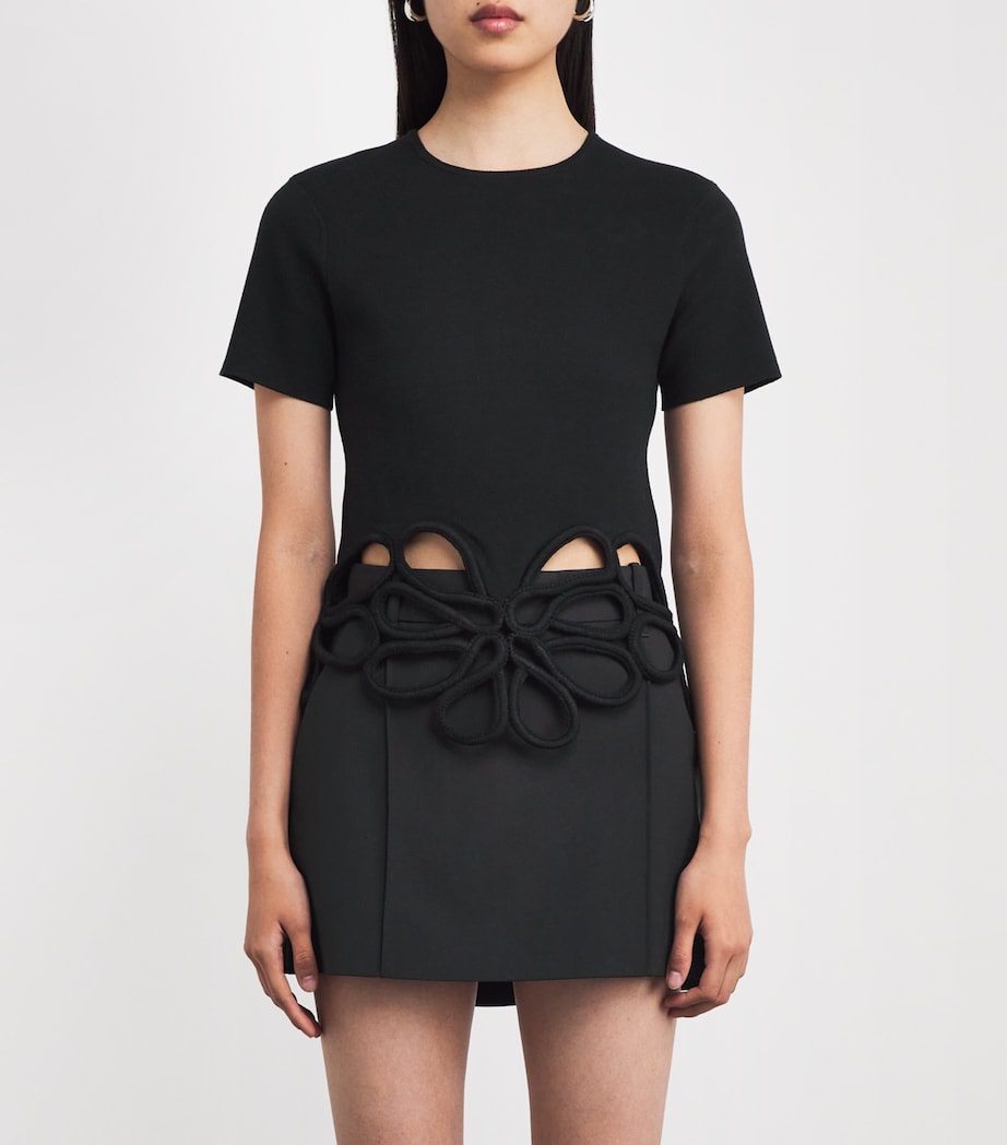Knitted Eres Crop Top BLACK Image 3
