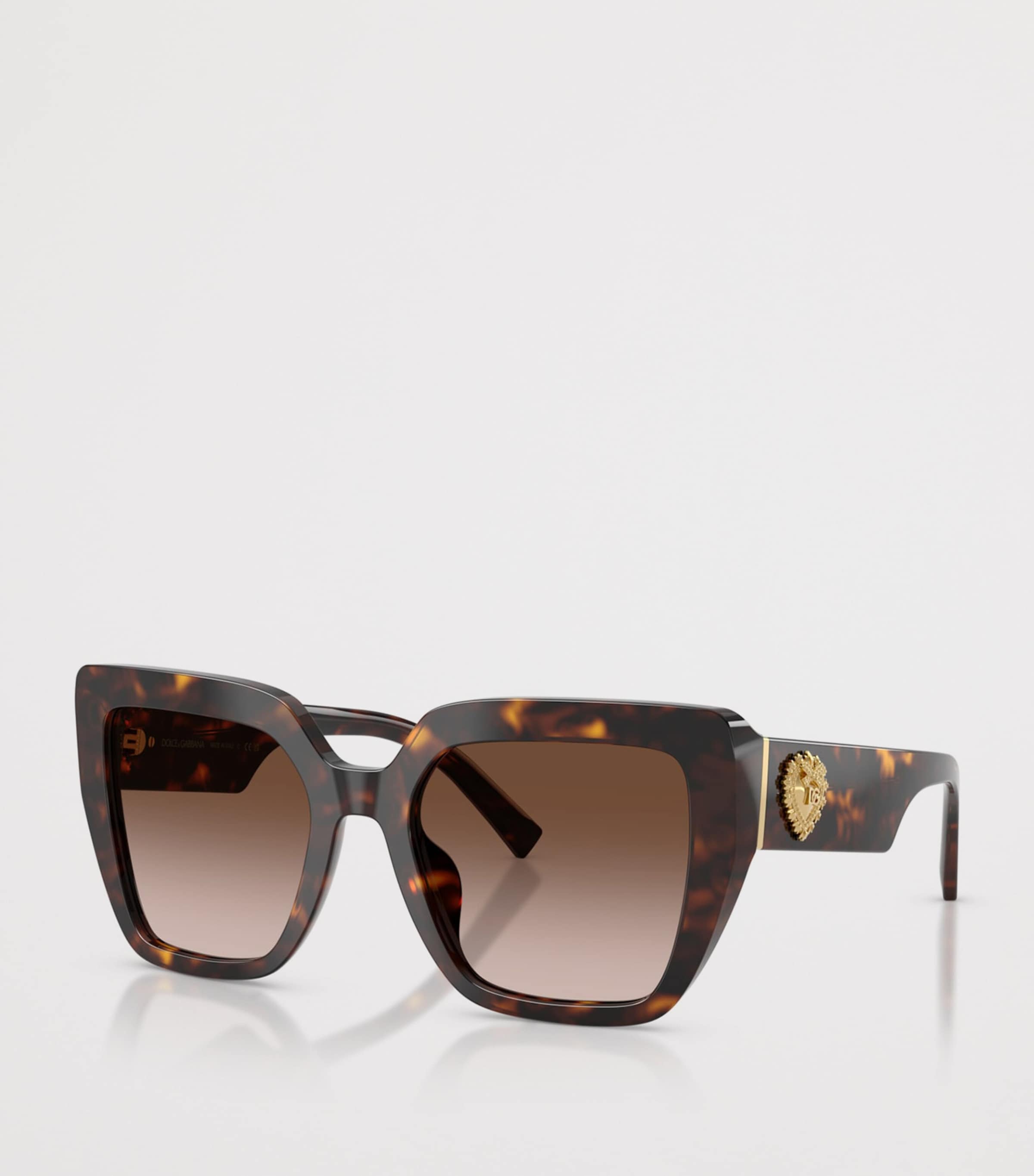 Dolce&Gabbana Tortoise Square Cat-Eye Sunglasses Brown Image 2
