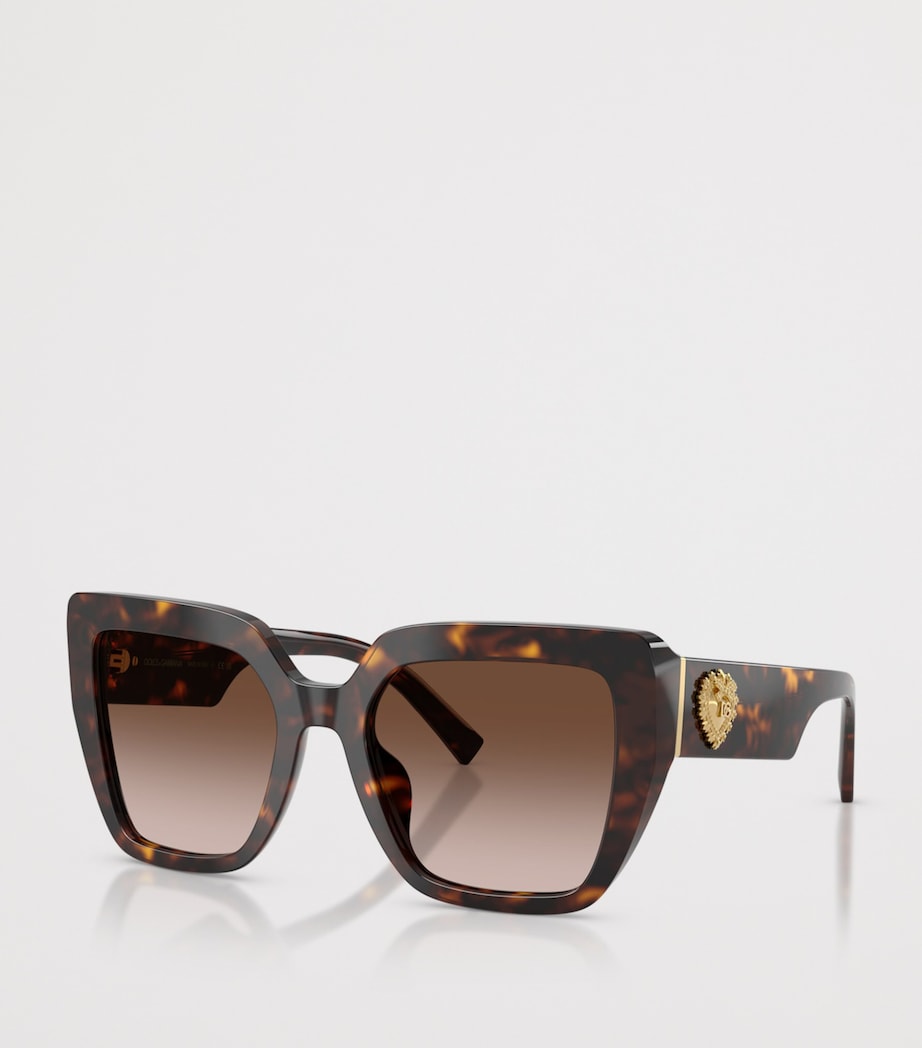 Dolce&Gabbana Tortoise Square Cat-Eye Sunglasses Brown Image 2