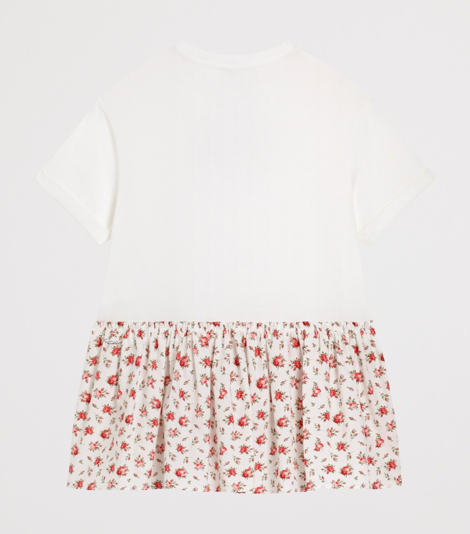 Dolce&Gabbana Kids Cotton Floral T-Shirt Dress (8-12+ Years) Combined Colou Image 2