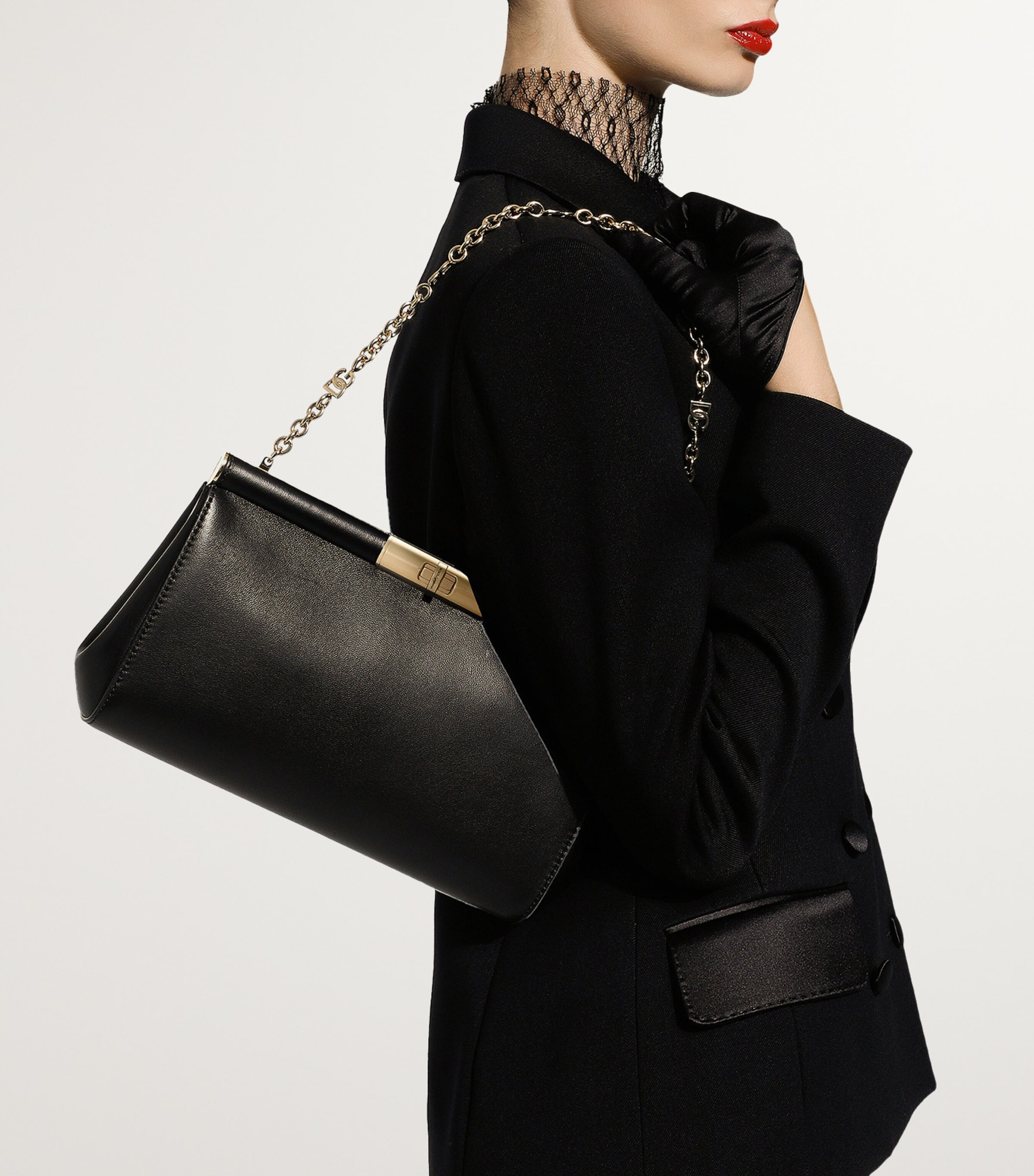 【関税＆送料込み】Dolce & Gabbana Marlene Leather Shoulder Black Handbag Marlene Dolce & Gabbana - Vitkac Italy