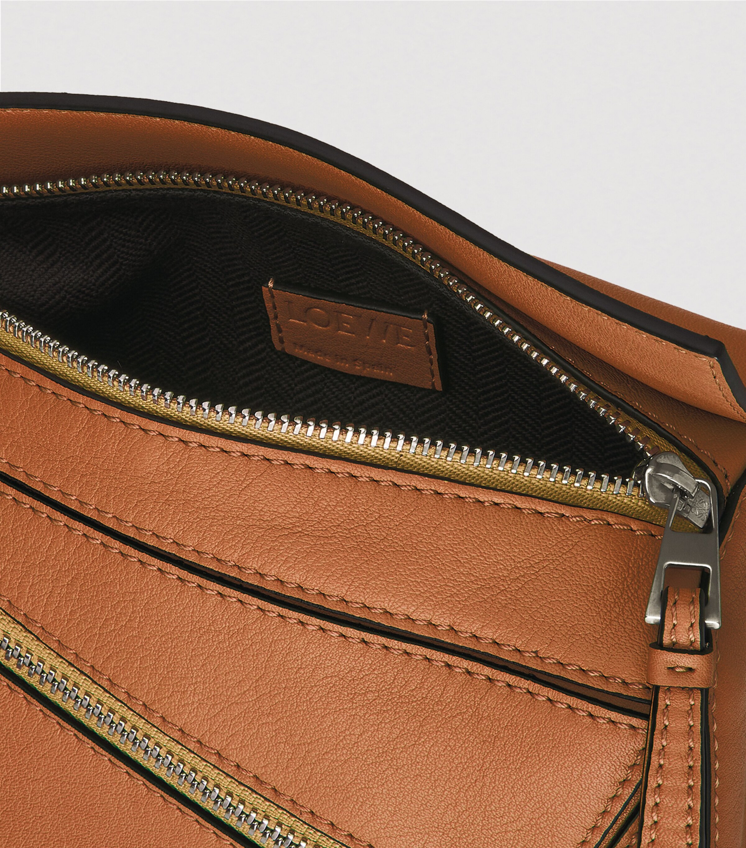 Mini Leather Puzzle Belt Bag TAN Image 5