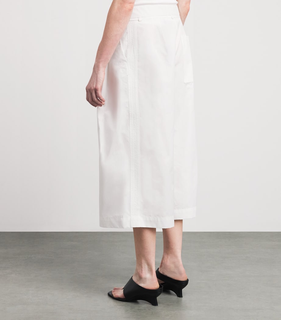 Jacquemus Womens Cotton Marin Cropped Trousers White Image 5