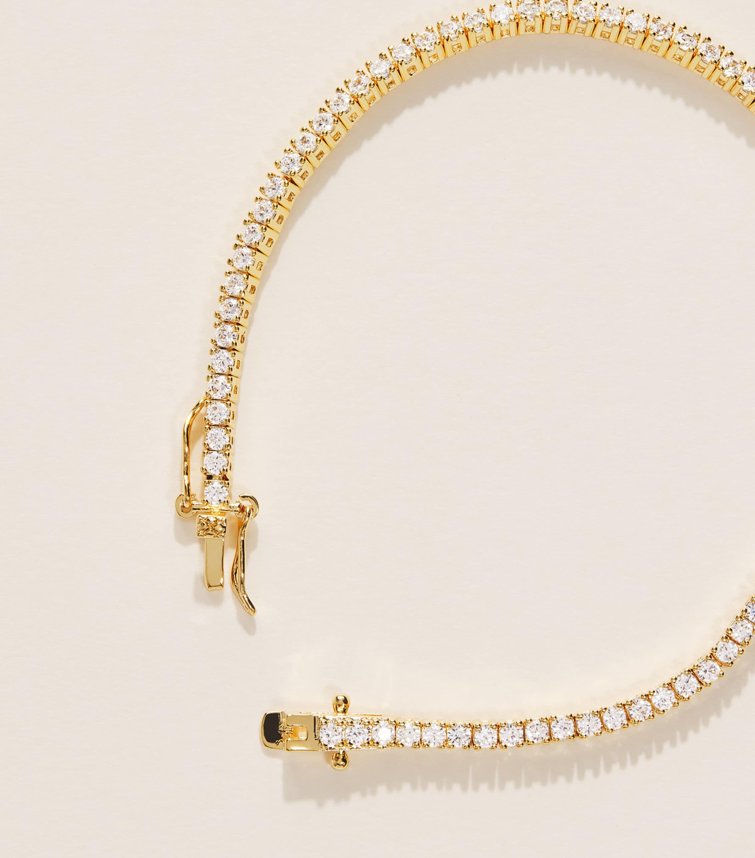 Nialaya Jewelry Mini Gold-Plated Tennis Bracelet Image 3