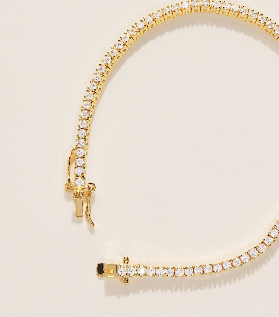 Nialaya Jewelry Mini Gold-Plated Tennis Bracelet Image 3