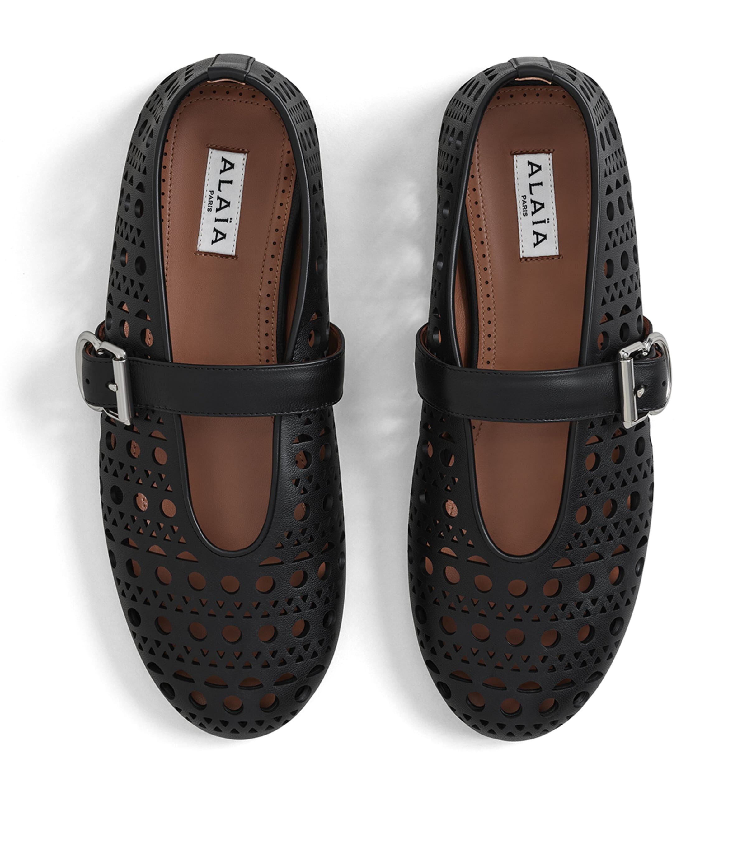 Alaïa Lambskin Vienne Ballet Flats Noir Image 3