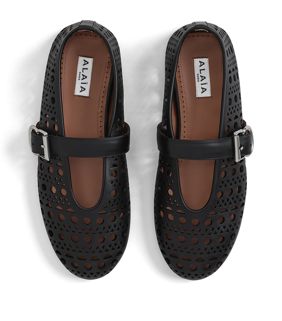 Alaïa Lambskin Vienne Ballet Flats Noir Image 3