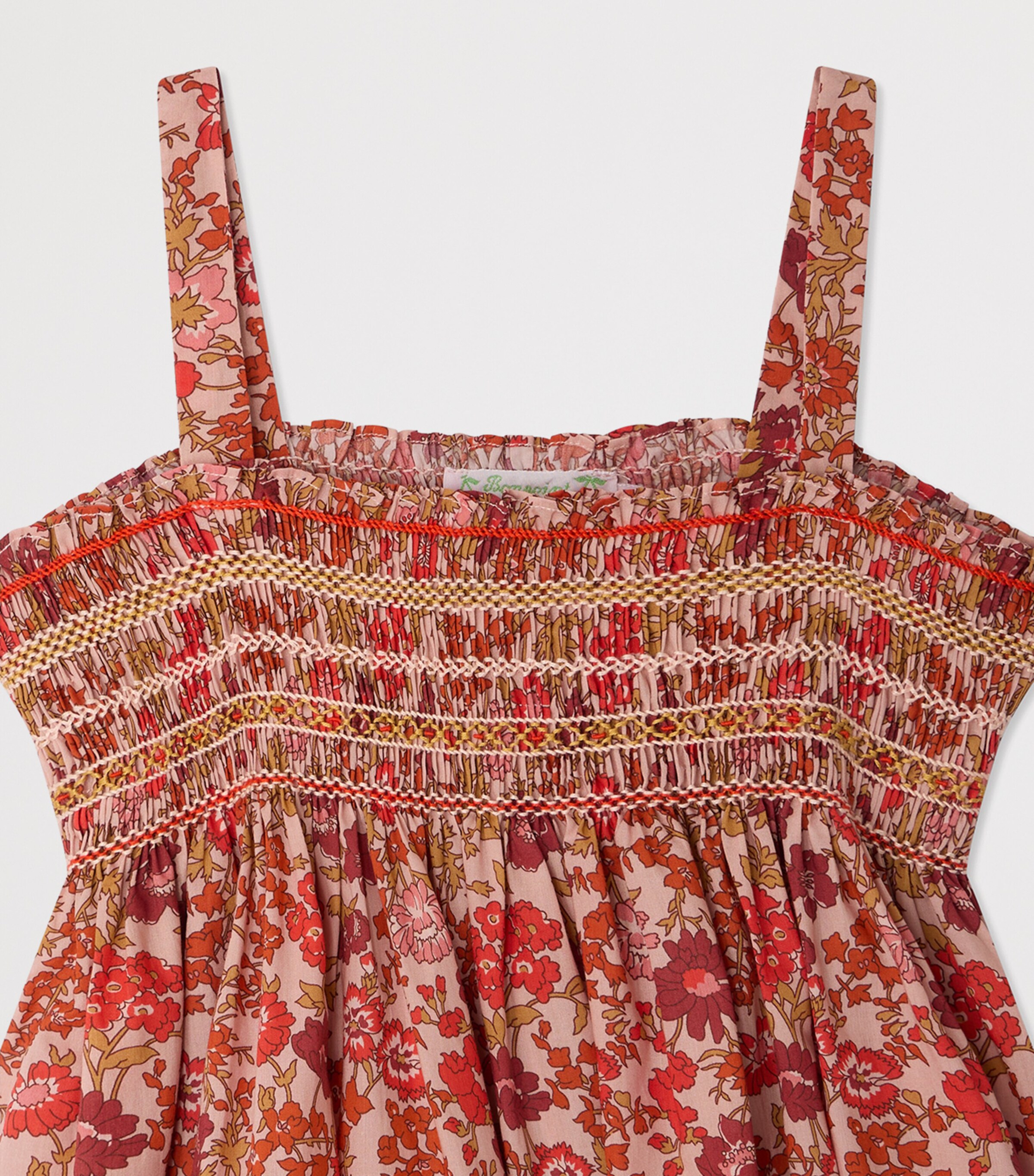 Bonpoint Cotton Floral Maxi Dress (10-14 Years) Fleurs Rose Image 3