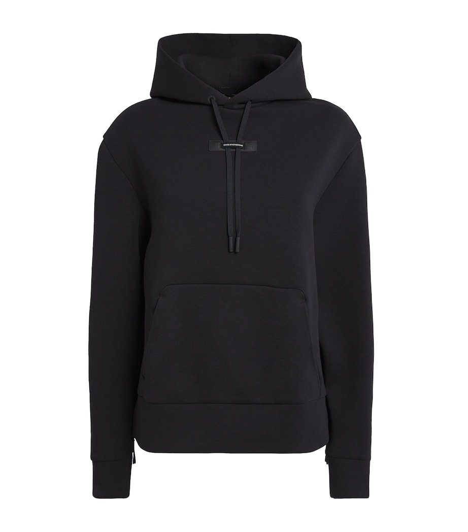 On Womens Cotton-Blend Focus Tech Hoodie Black Image 1