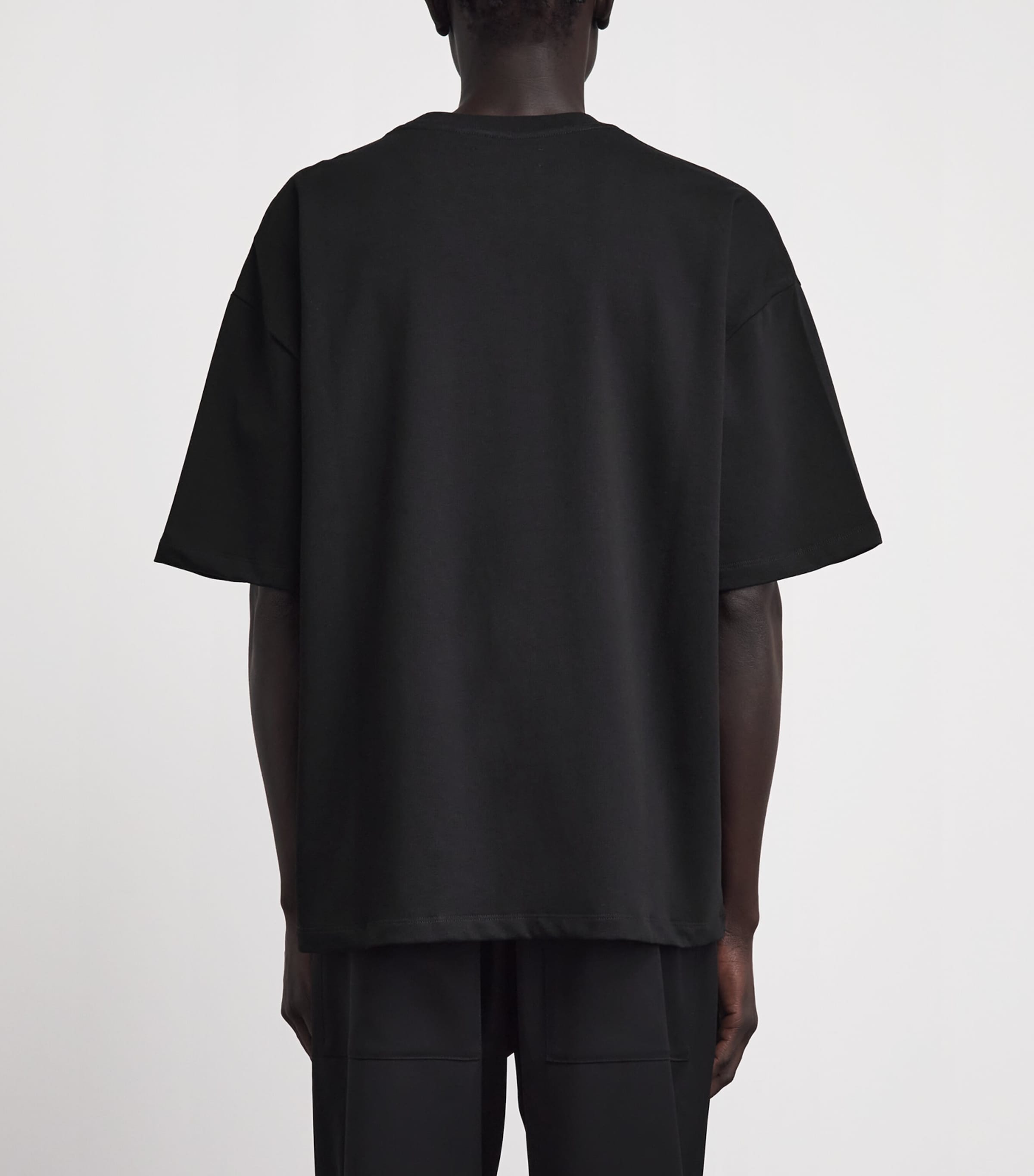 AMIRI Mens Cotton Logo Skater T-Shirt Black Image 5