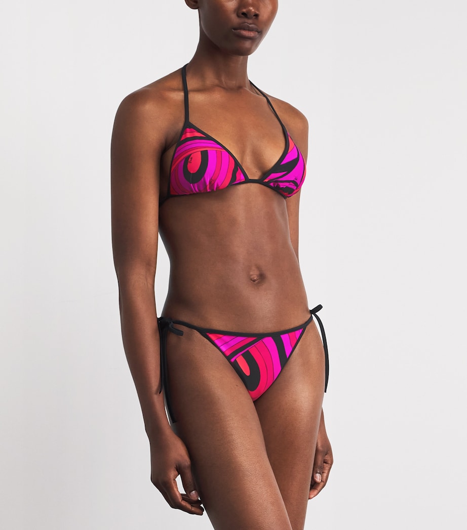 PUCCI Womens Iride Triangle Bikini Top Fuchsia Image 2