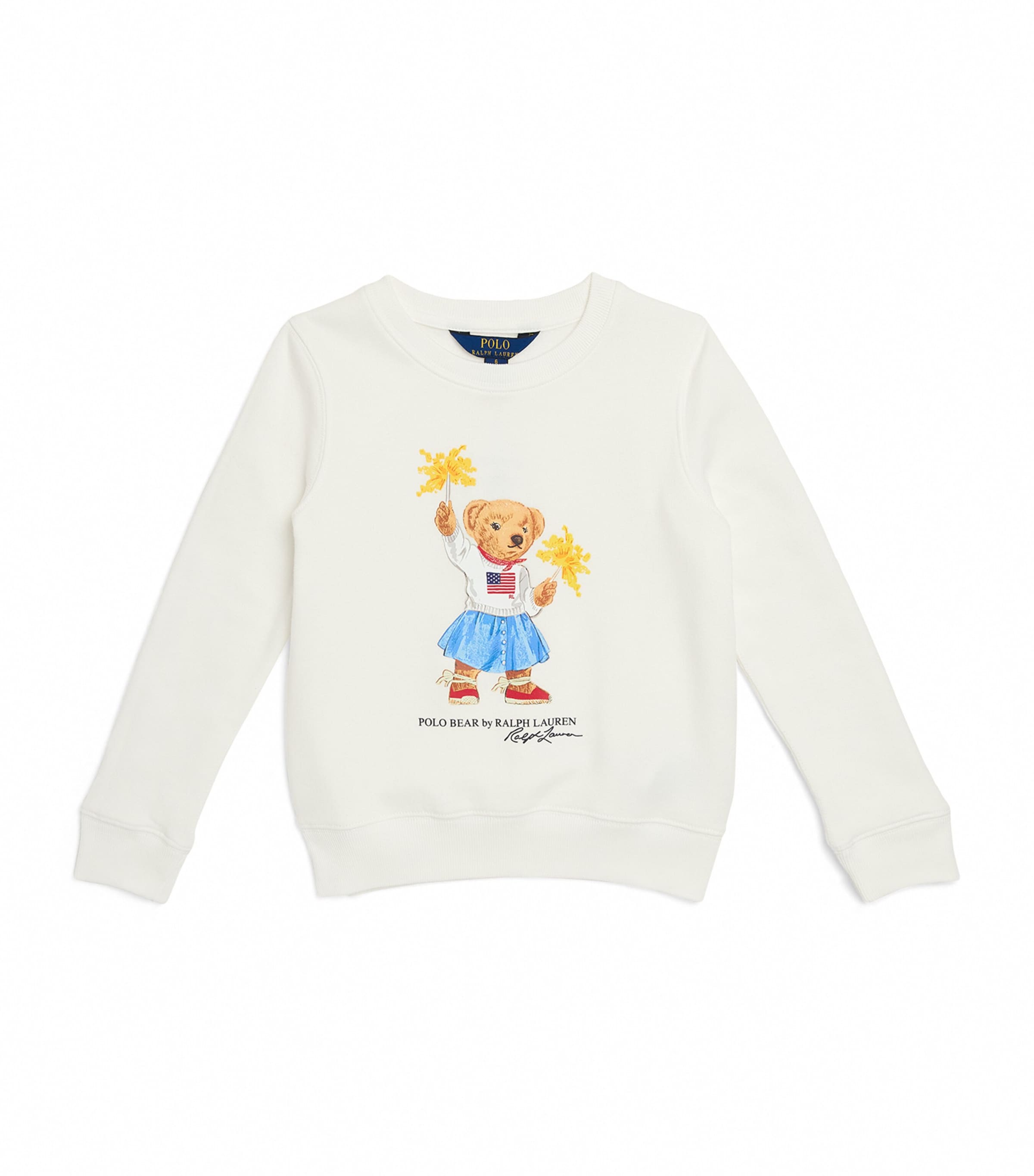 Shop Ralph Lauren Sparkle Polo Bear Sweatshirt In White