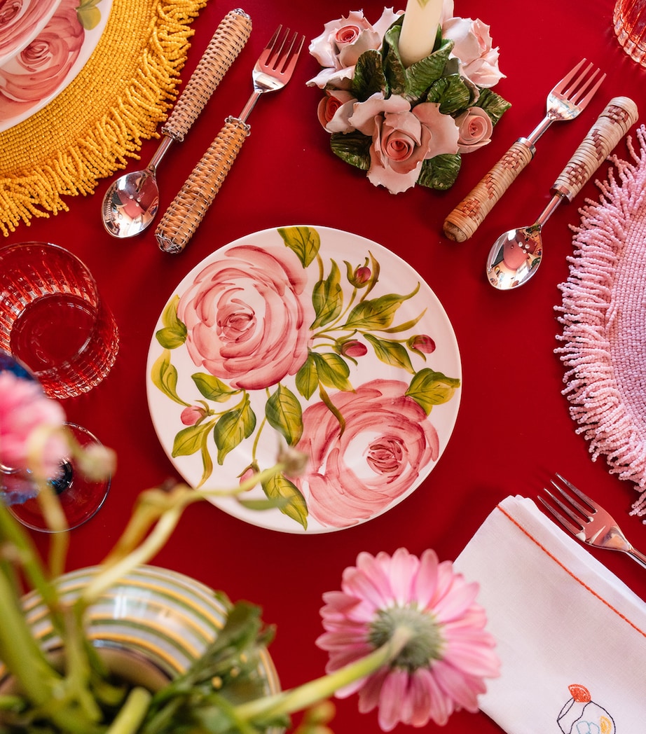Les-Ottomans Ceramic The Roses Salad Plate (21cm) Pink Image 2