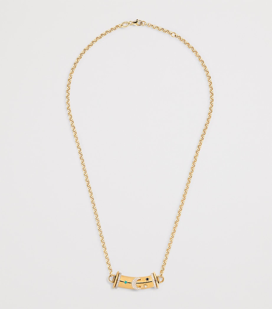 Yellow Gold and Diamond Lot N*91 Warrior Necklace YELLOW GOLD Image 3