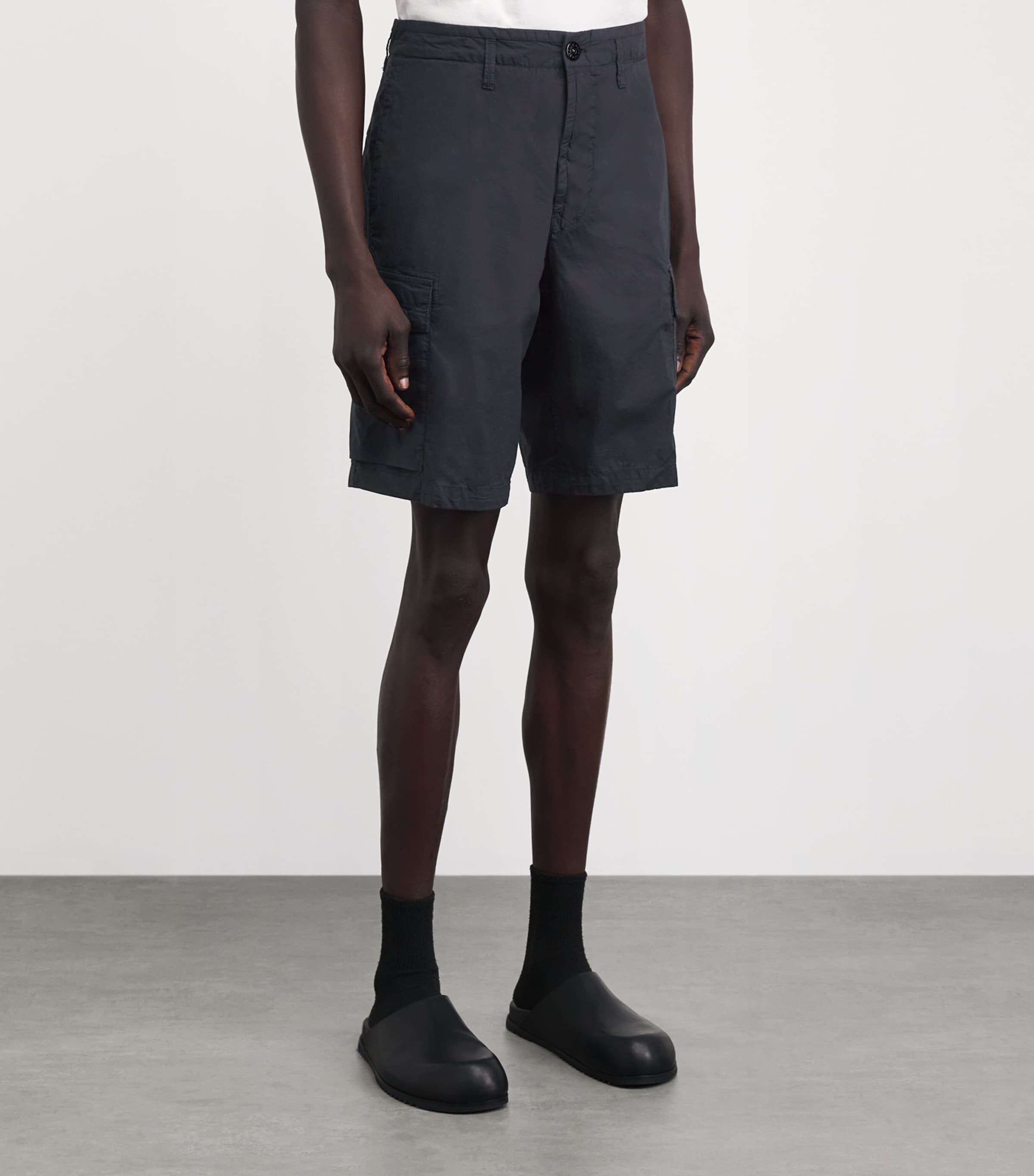 Stone Island Mens Stretch-Cotton Tela Bermuda Shorts Image 4