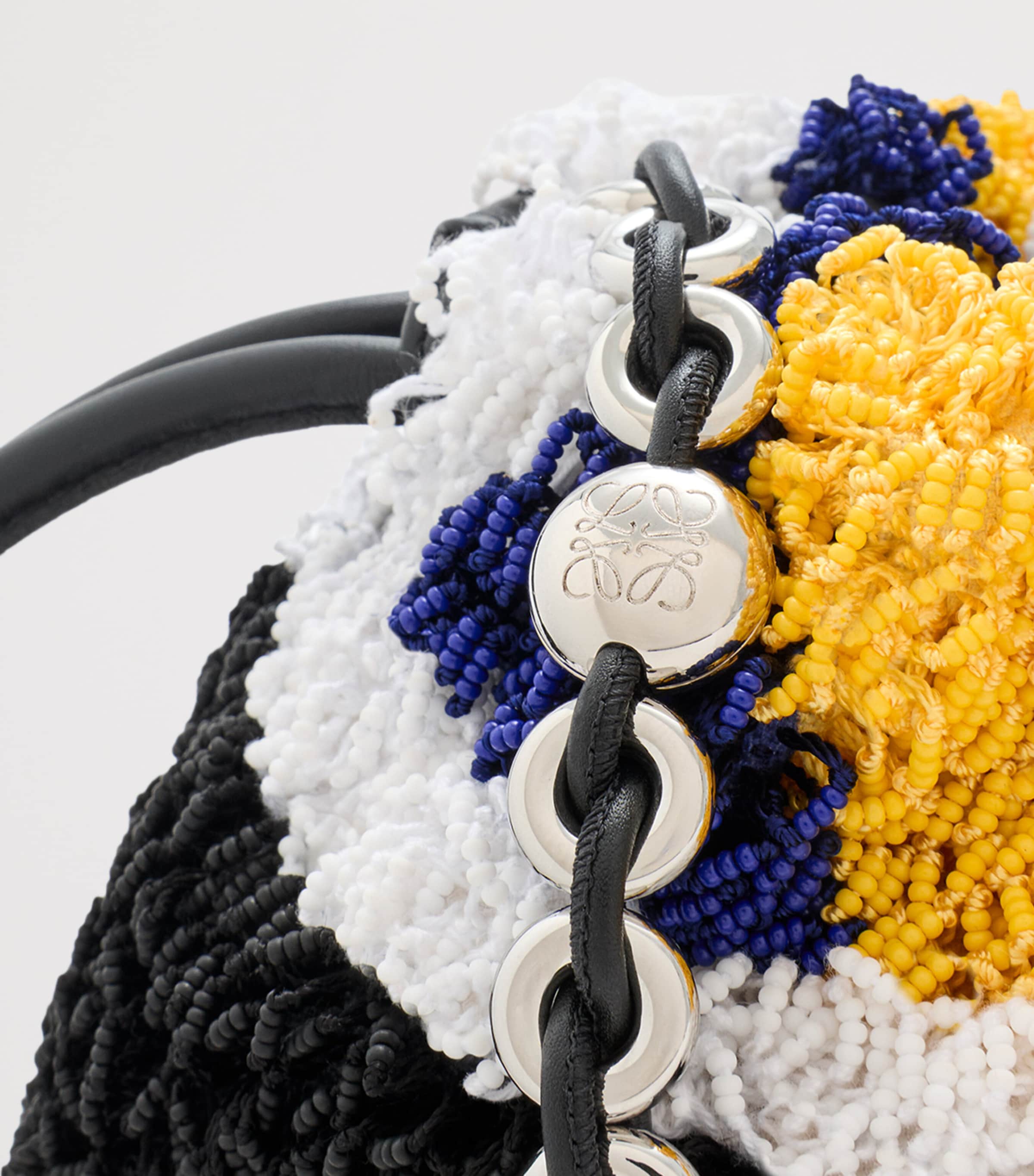 LOEWE Medium Bead-Embellished Flamenco Purse Black/multicolor Image 11