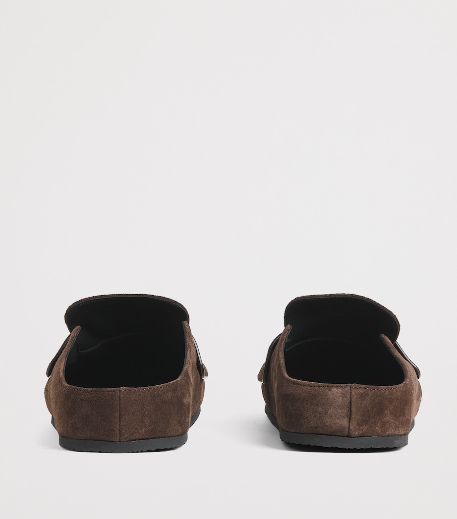 Suede Mule Loafers 880-DARK BROWN Image 4