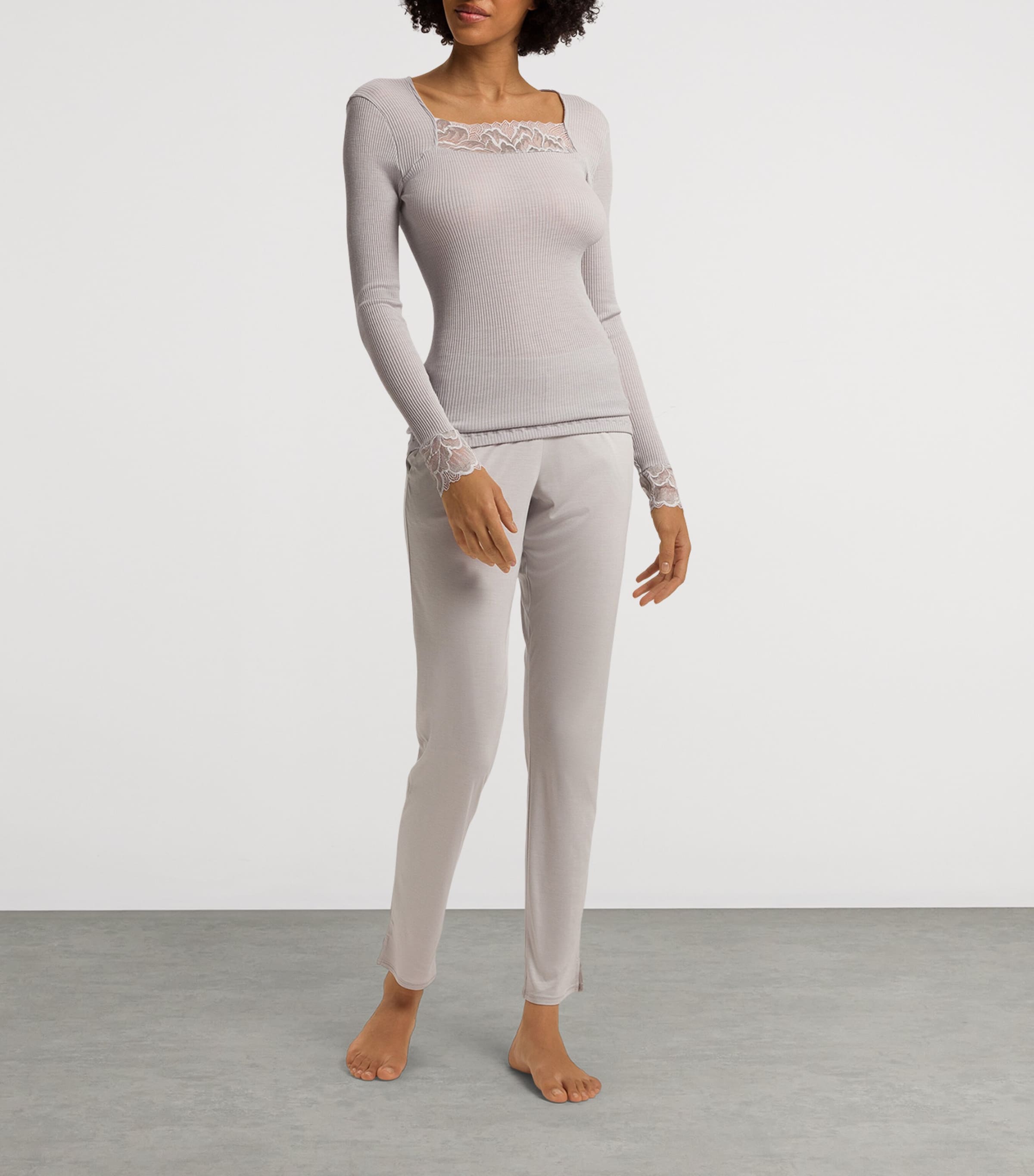 Wool-Silk Celeste T-Shirt SILVER VAPOR Image 5