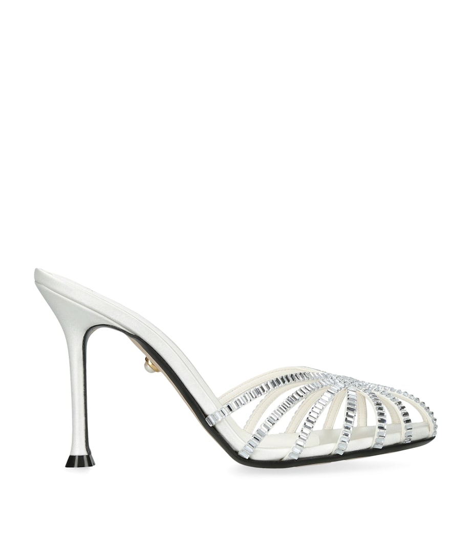 Satin Soraya Heeled Mules 95 WHITE Image 1