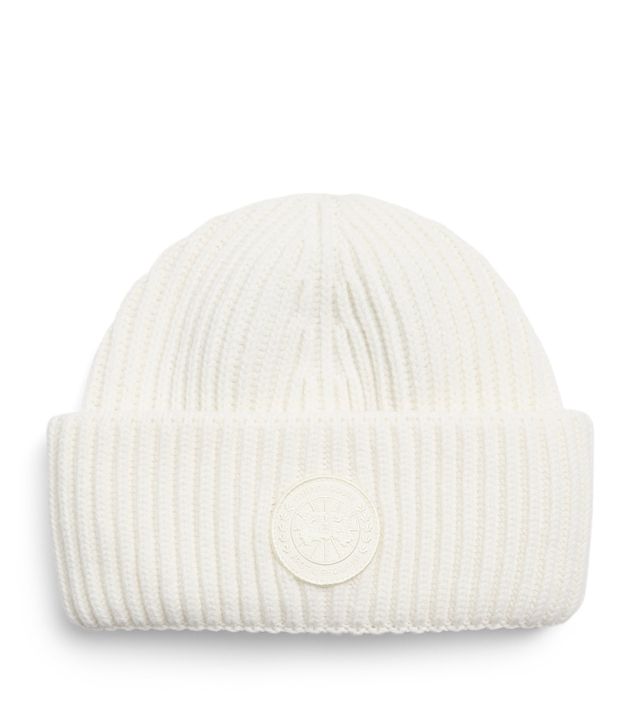 Canada Goose Merino-Cashmere Double Fold Toque Beanie Bone Image 1