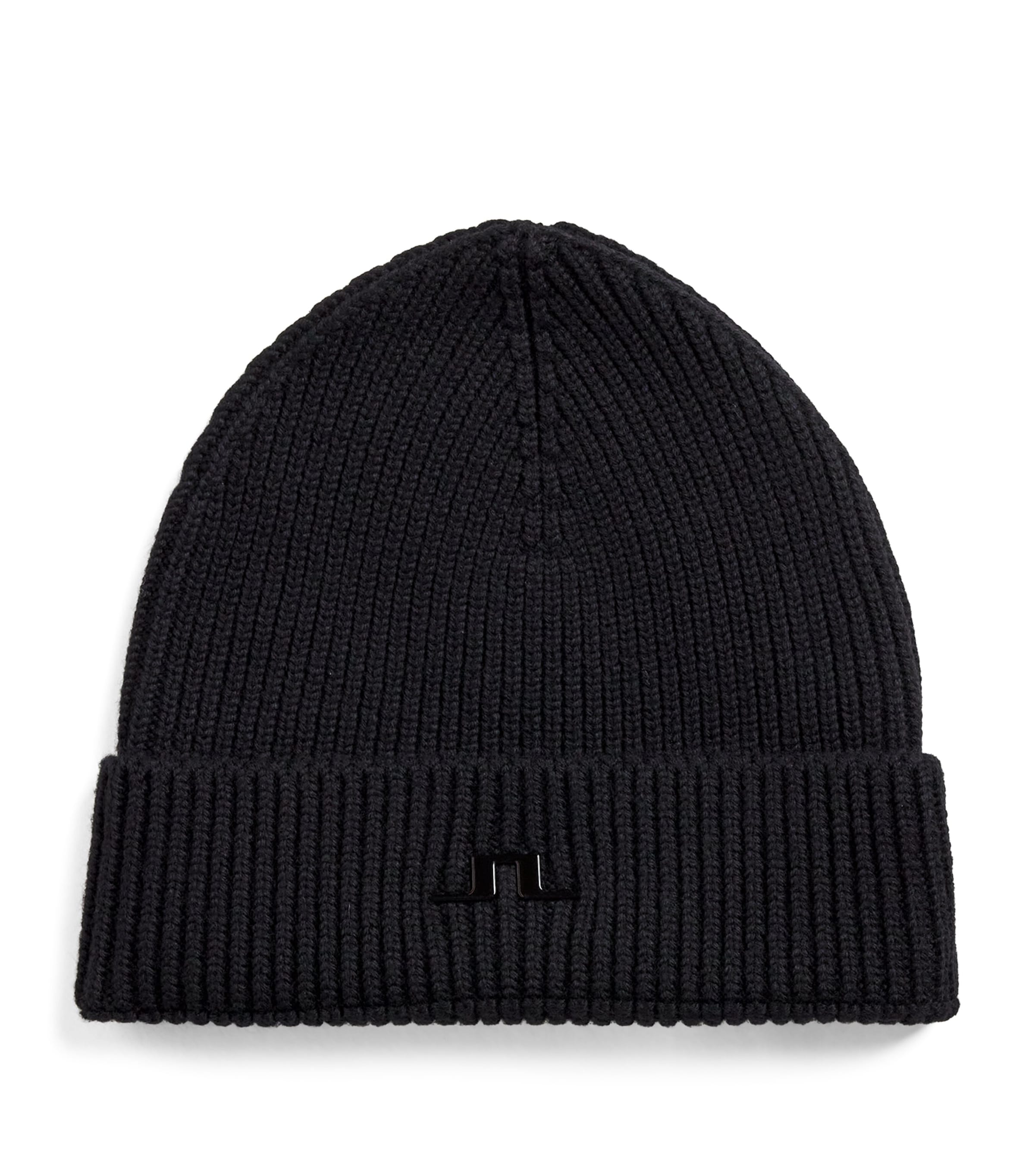 J. Lindeberg Merino Wool Joaquim Beanie In Black