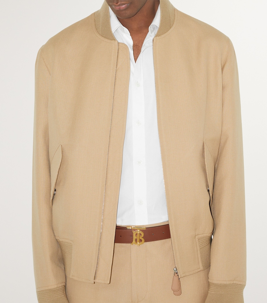 Leather Reversible TB Belt BLACK/ TAN/ LT GOLD Image 4