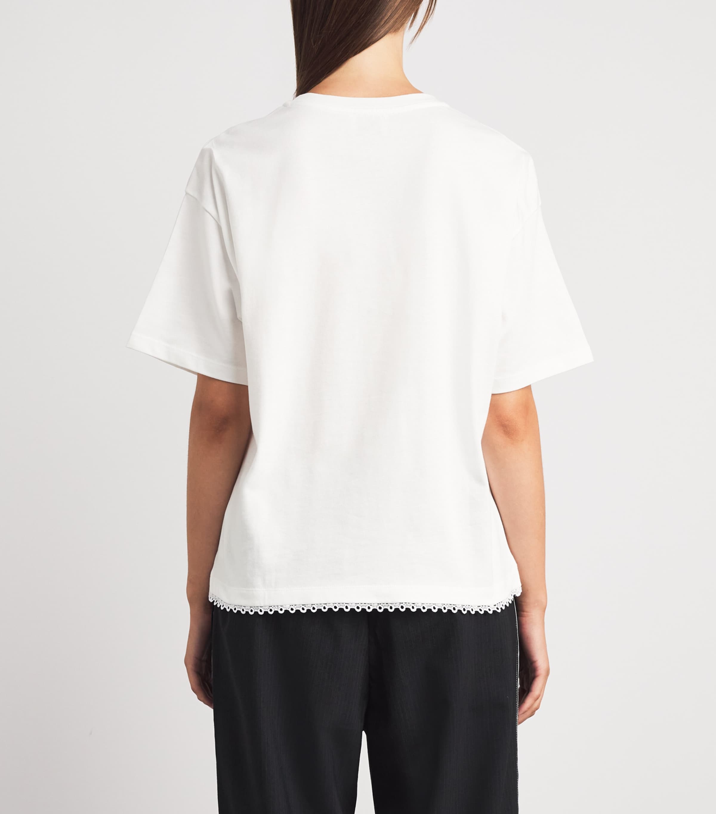 Claudie Pierlot Womens Cotton Floral Brooch T-Shirt Ecru Image 5