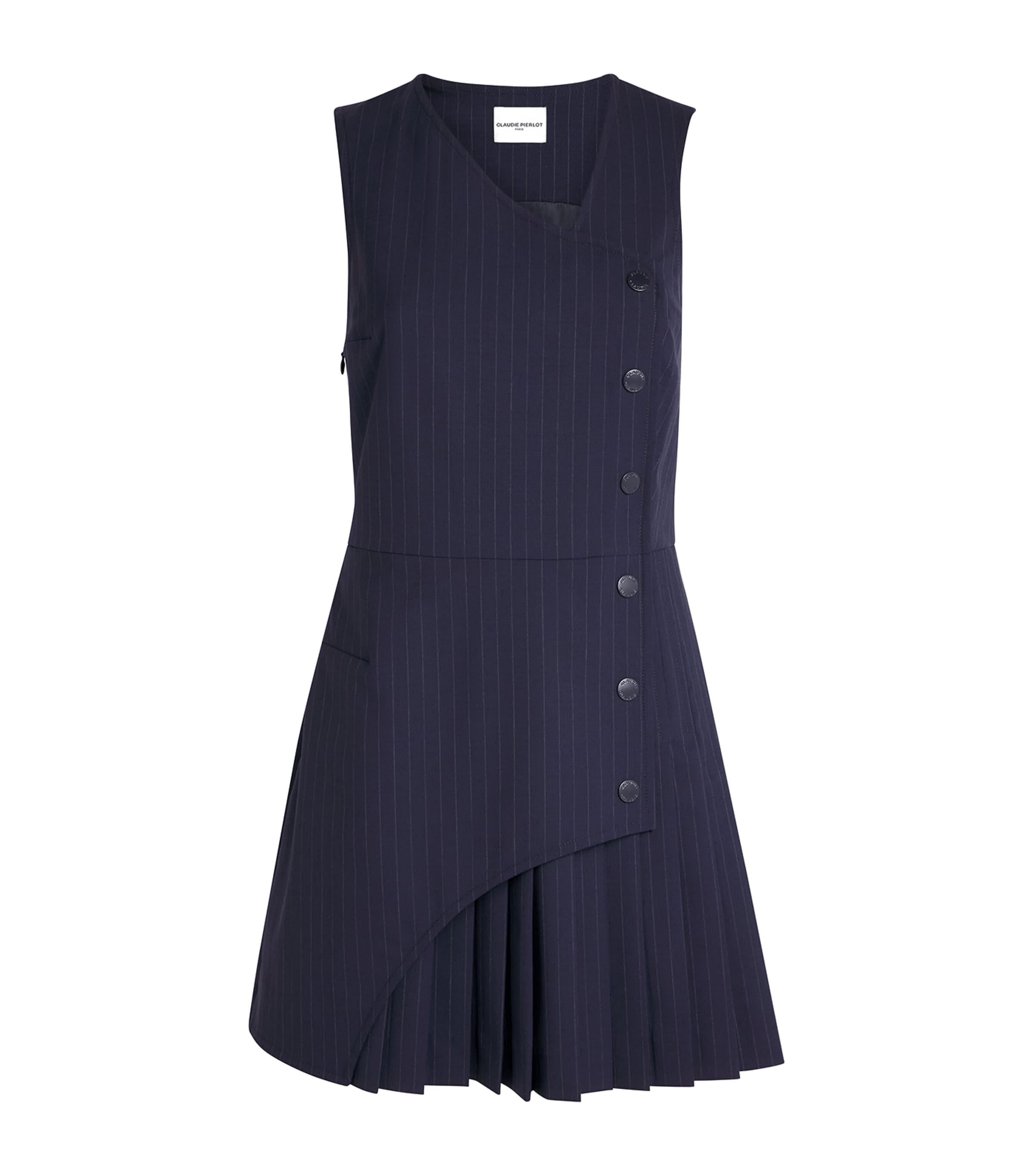 Claudie Pierlot Womens Wool-Blend Stripe Mini Dress Dual Color Image 1