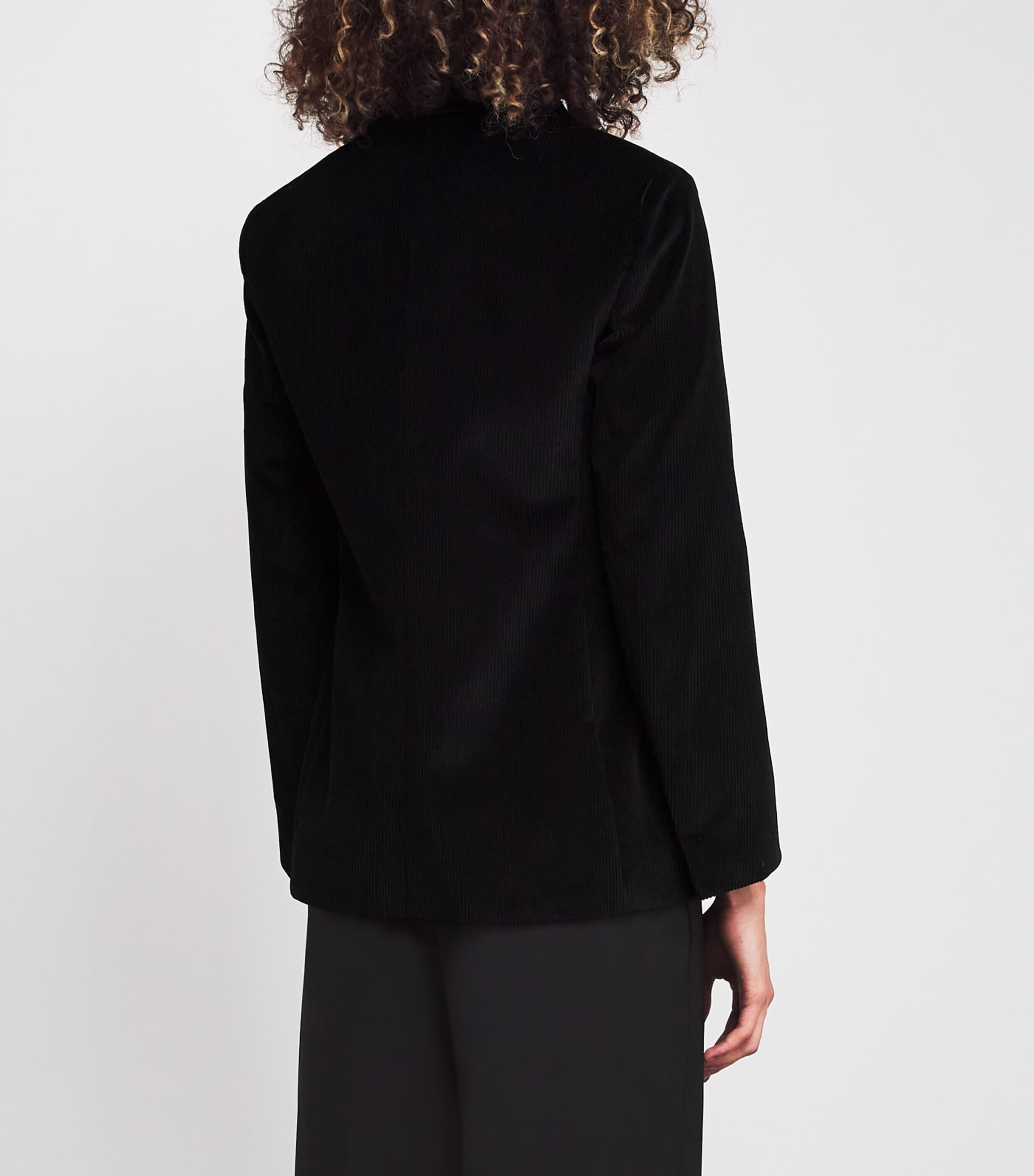 Cotton Corduroy Blazer BLACK Image 4