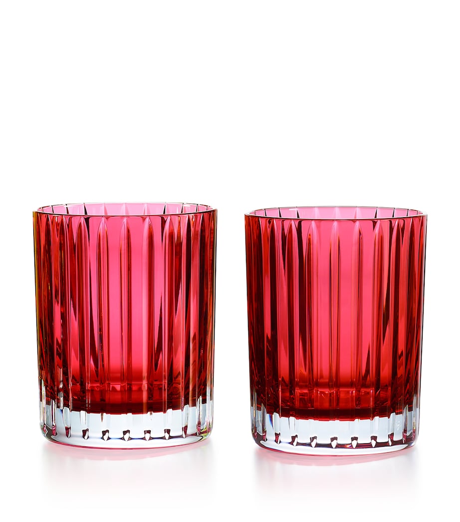 Set of 2 Large Harmonie Red Tumblers (360ml) CLEAR Image 1