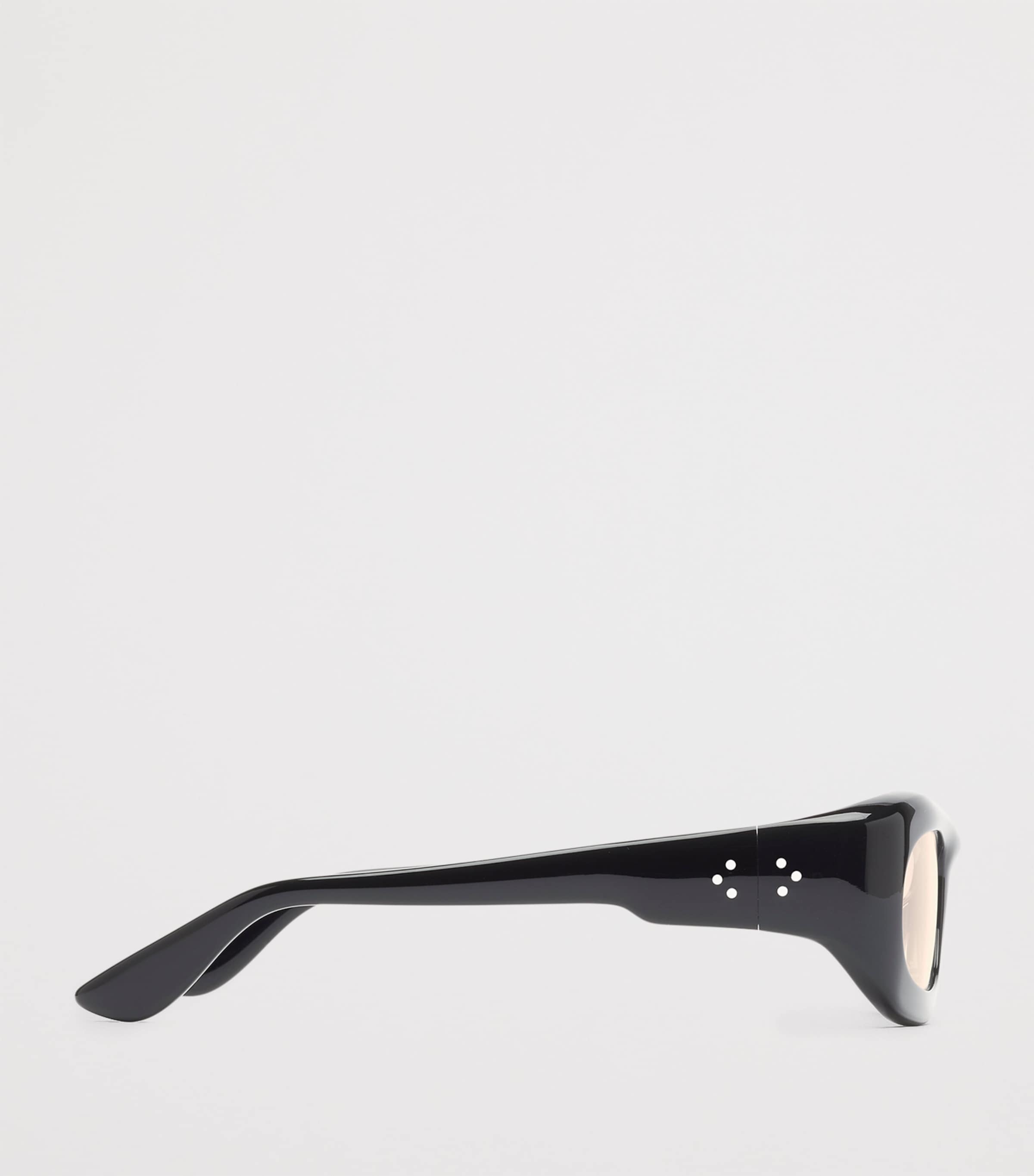 Acetate Ghaib Sunglasses BLACK/AMBER LENS Image 4