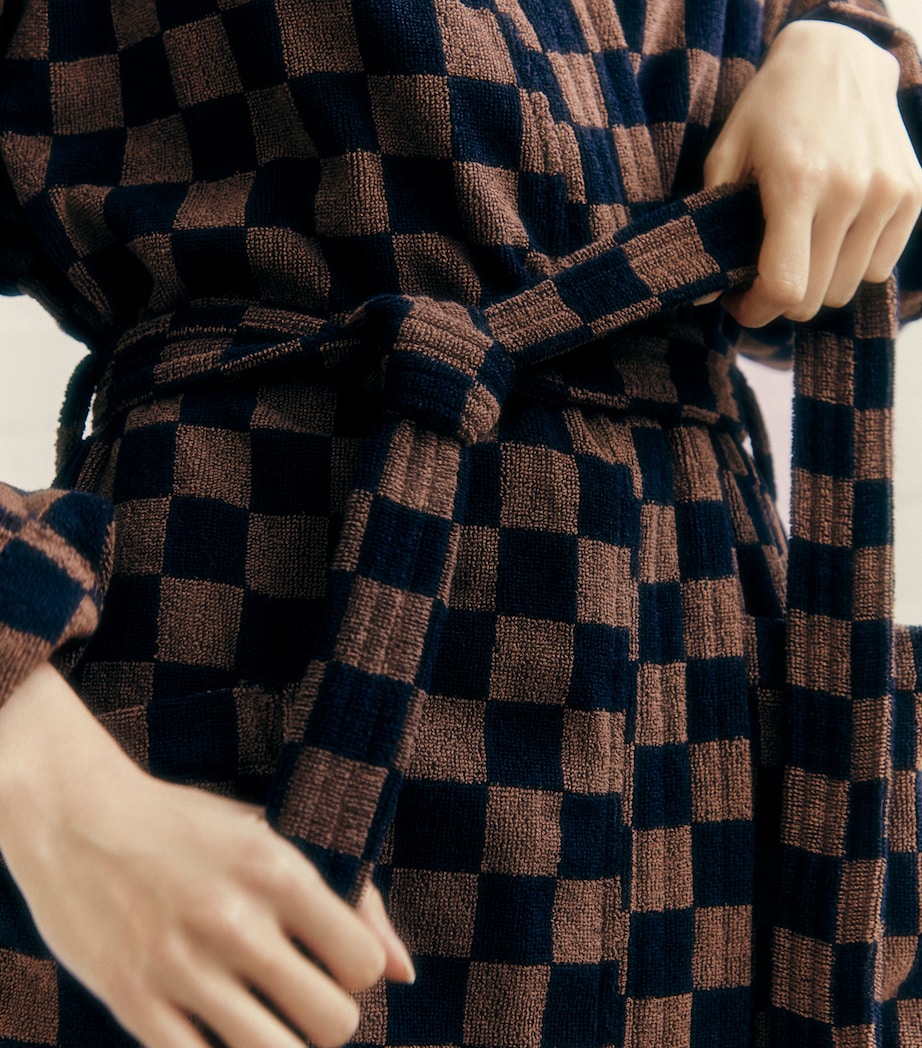 Organic Cotton Sulis Bathrobe (Medium/Large) TABAC / NOIR Image 5