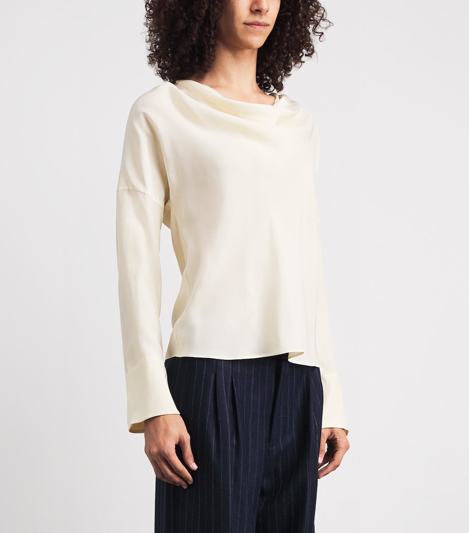 Rag & Bone Womens Silk Vinnie Blouse Ivory Image 4