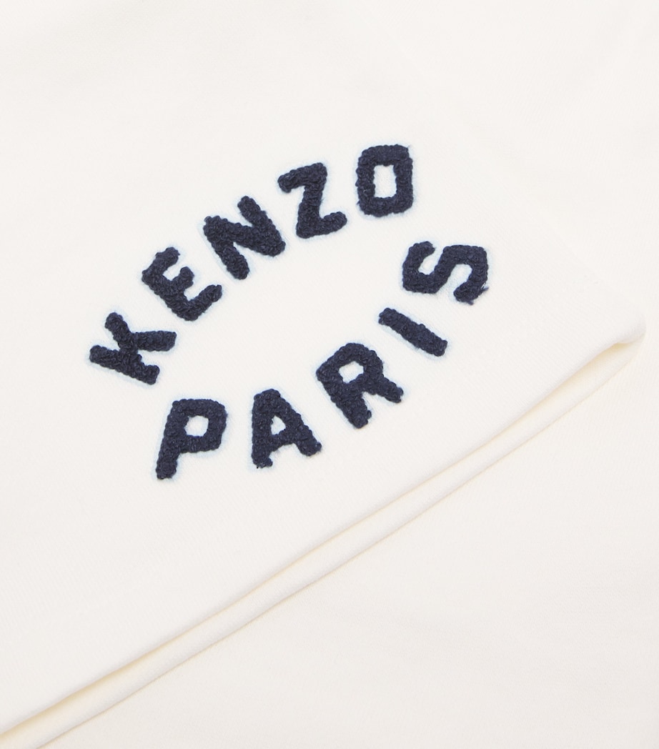Kenzo Kids Cotton Embroidered Bermuda Shorts (2-14 Years) Offwhite Image 3