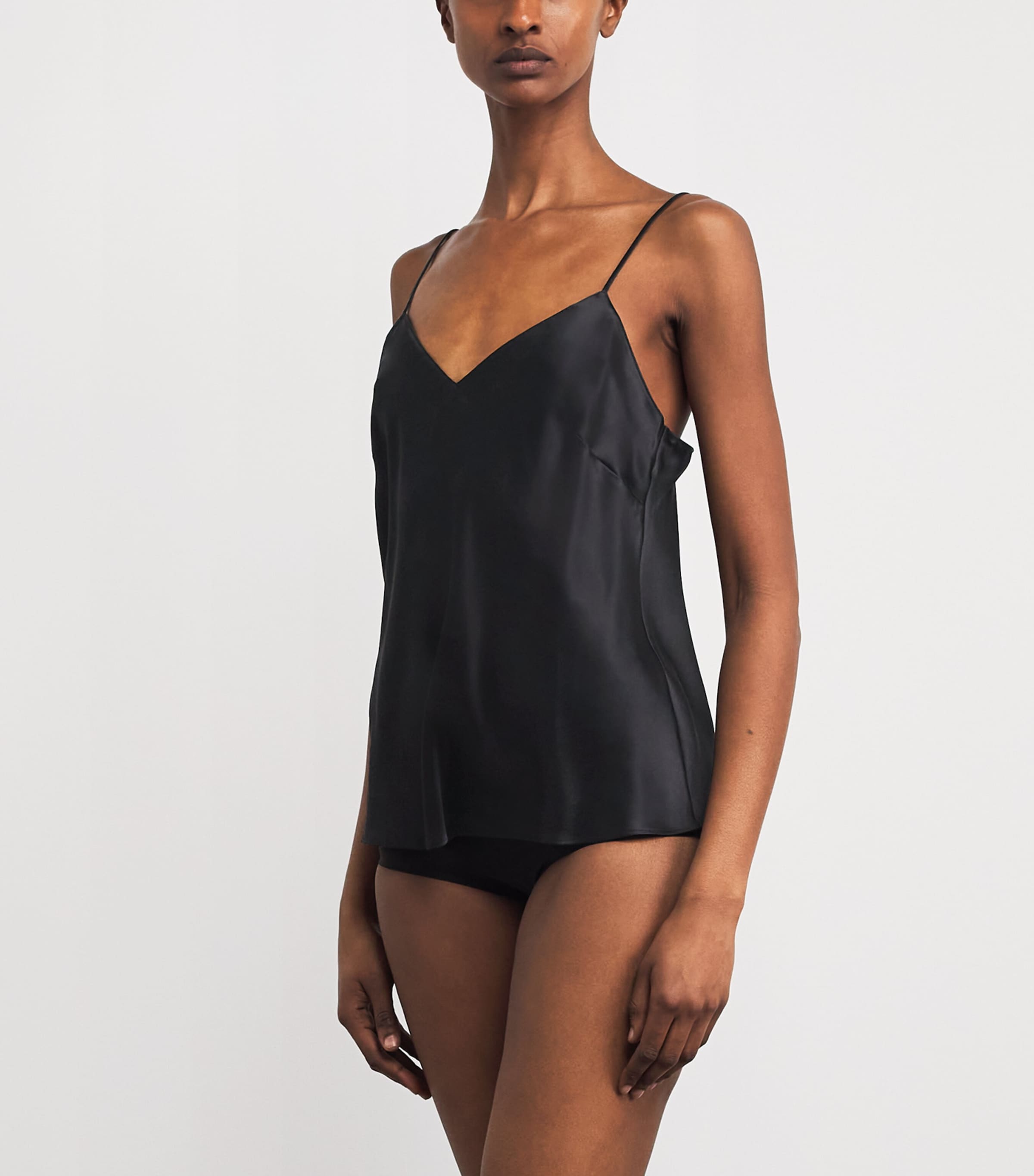 Simone Perele Womens Silk Love Me Cami Top Noir Image 2