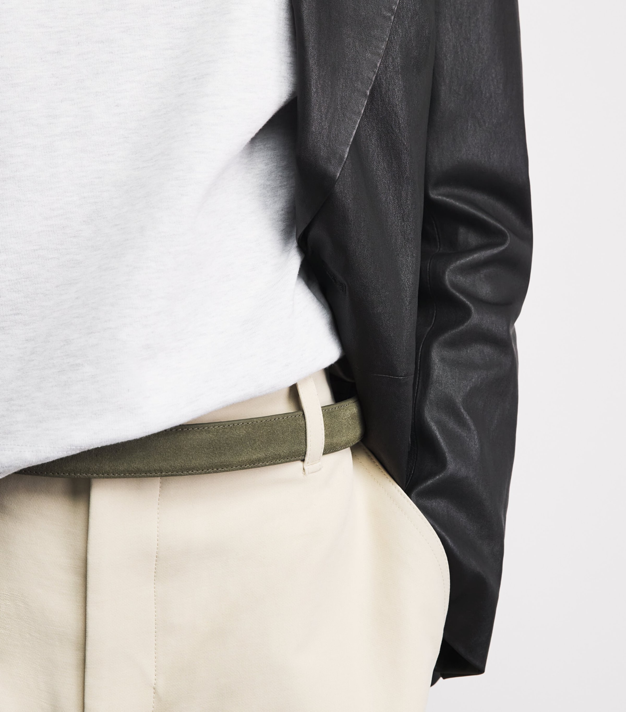 FRAME Womens Leather The Peak Lapel Blazer Black Image 3