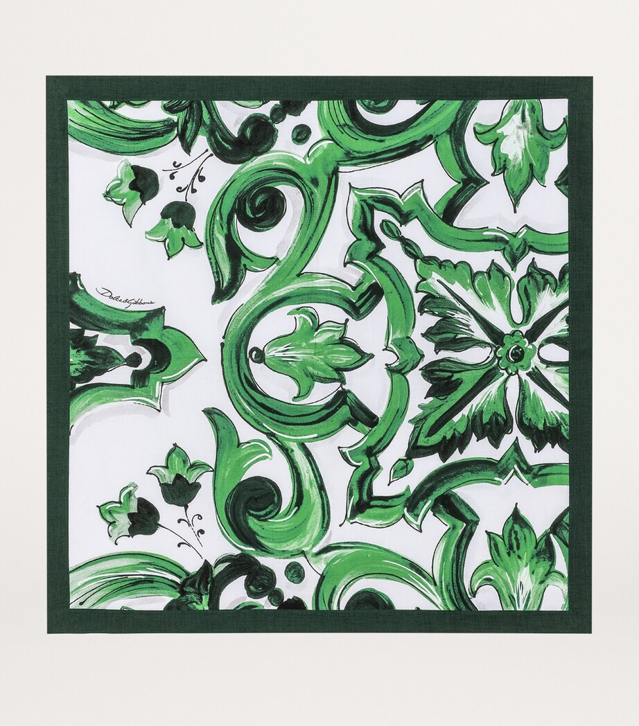 Linen Majolica Placemat and Napkin Set UV011-MAIOLICA VERDE Image 4