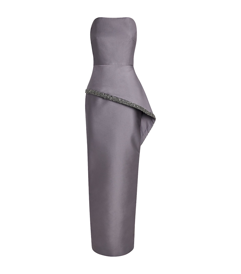 Taffeta Crystal-Embellished Gown GREY Image 1
