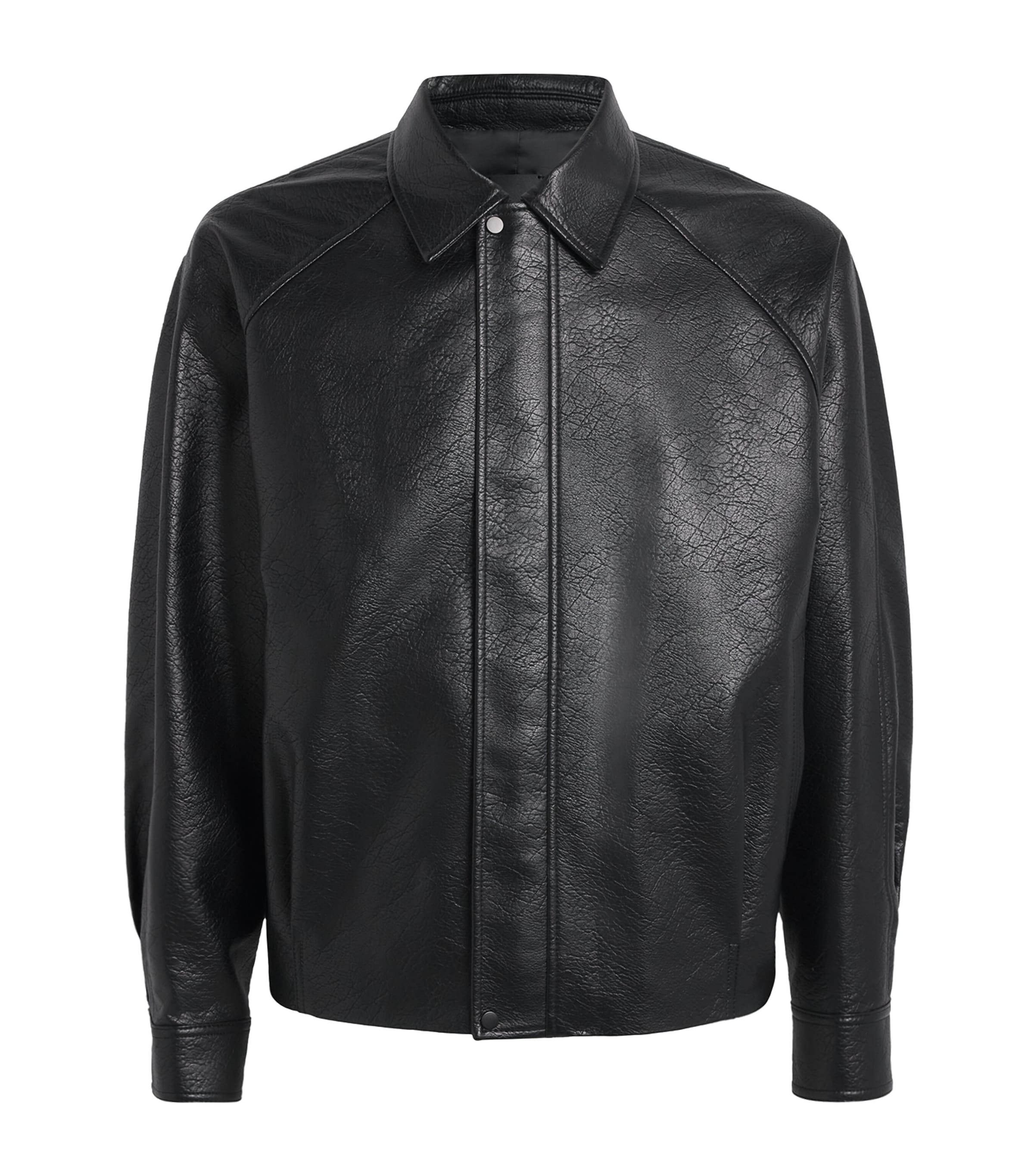 Le 17 Septembre Faux Leather Jacket In Black