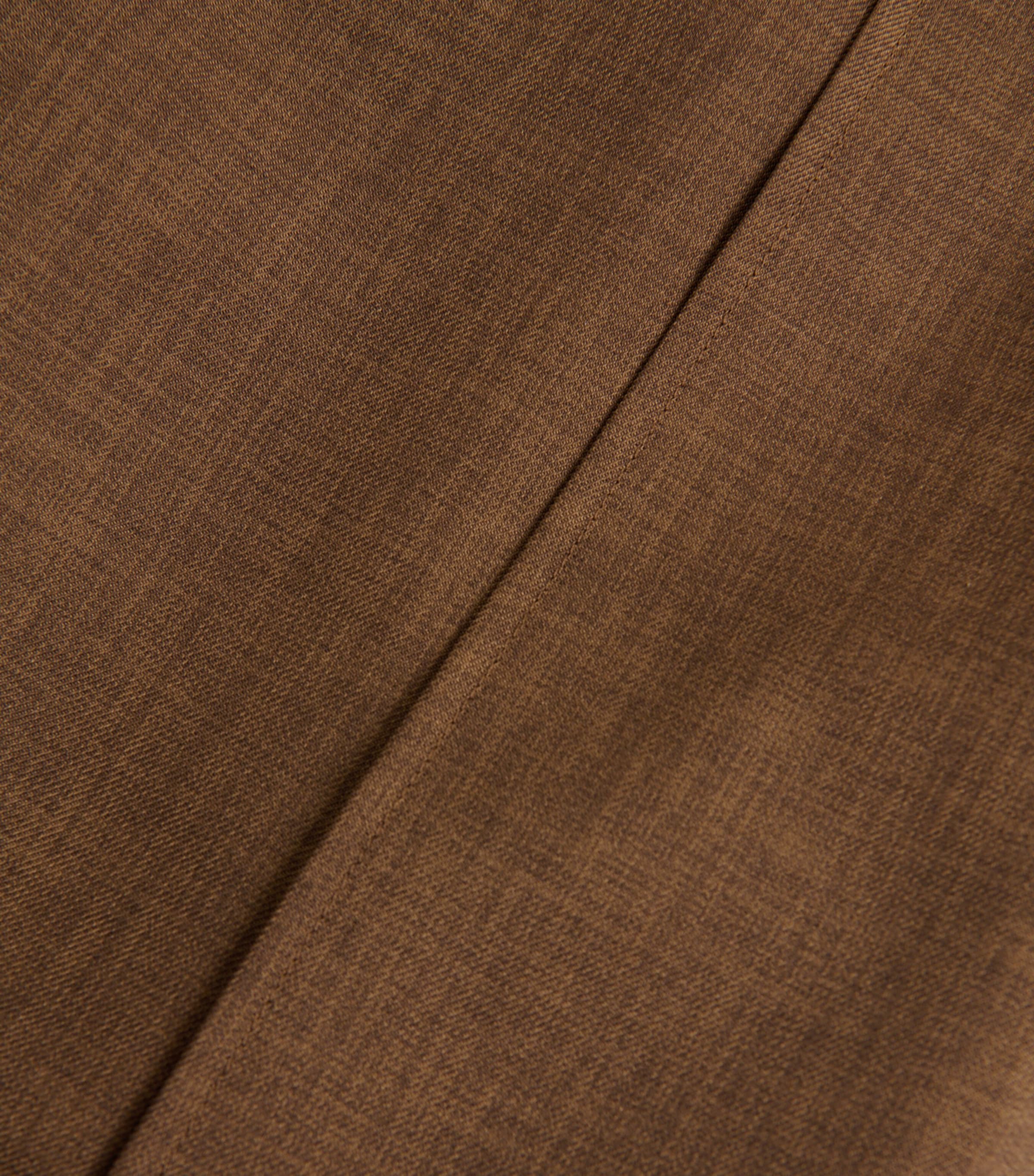Theory Deep Pleat Cropped Trousers In Brown