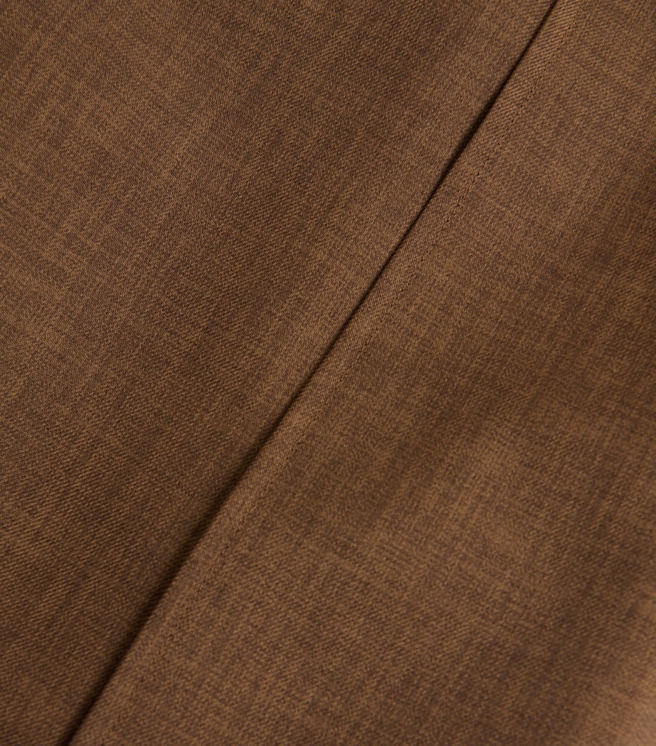 Deep Pleat Cropped Trousers ZZS DARK BRONZE Image 1