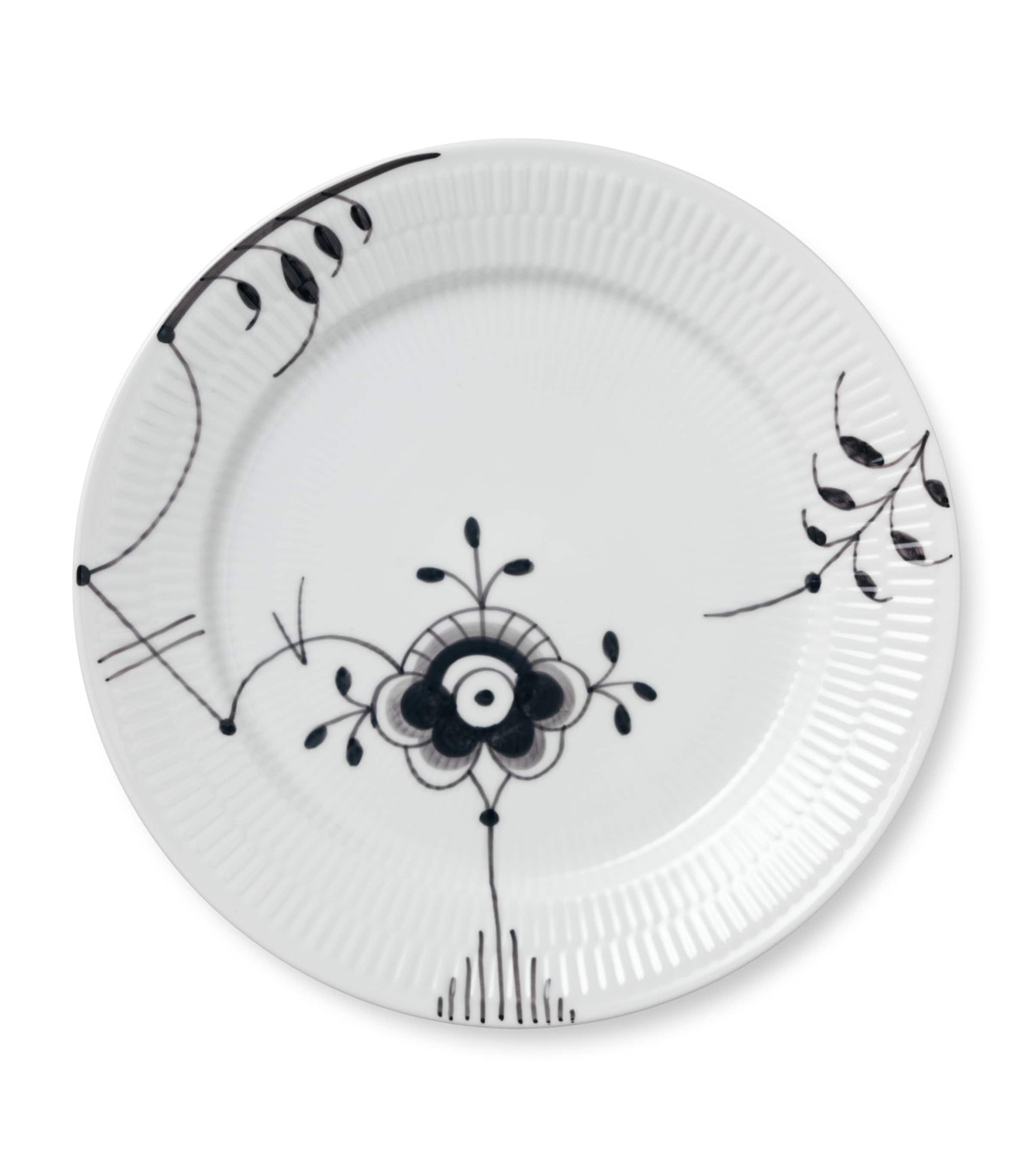 Royal Copenhagen Black Fluted Mega Plate (27cm) | Dining | Tableware | Plates | Designers | Royal Copenhagen