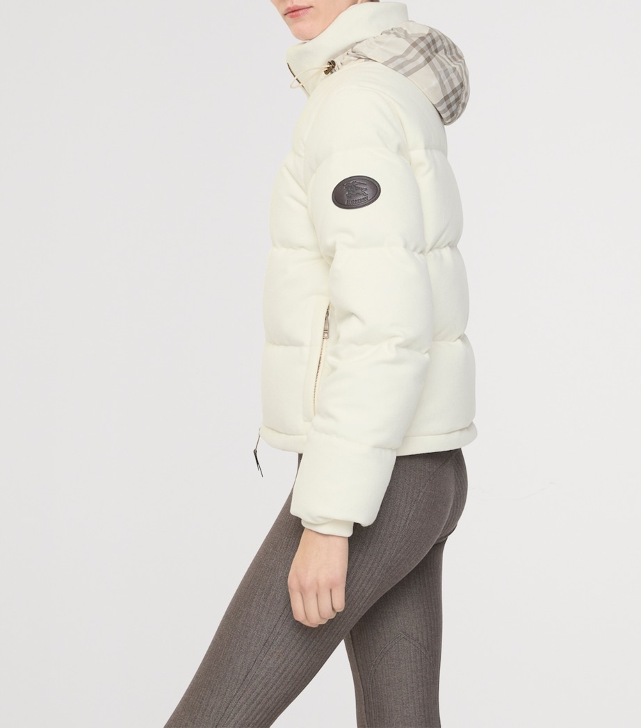 Burberry Womens Cashmere Puffer Jacket Ice Image 4