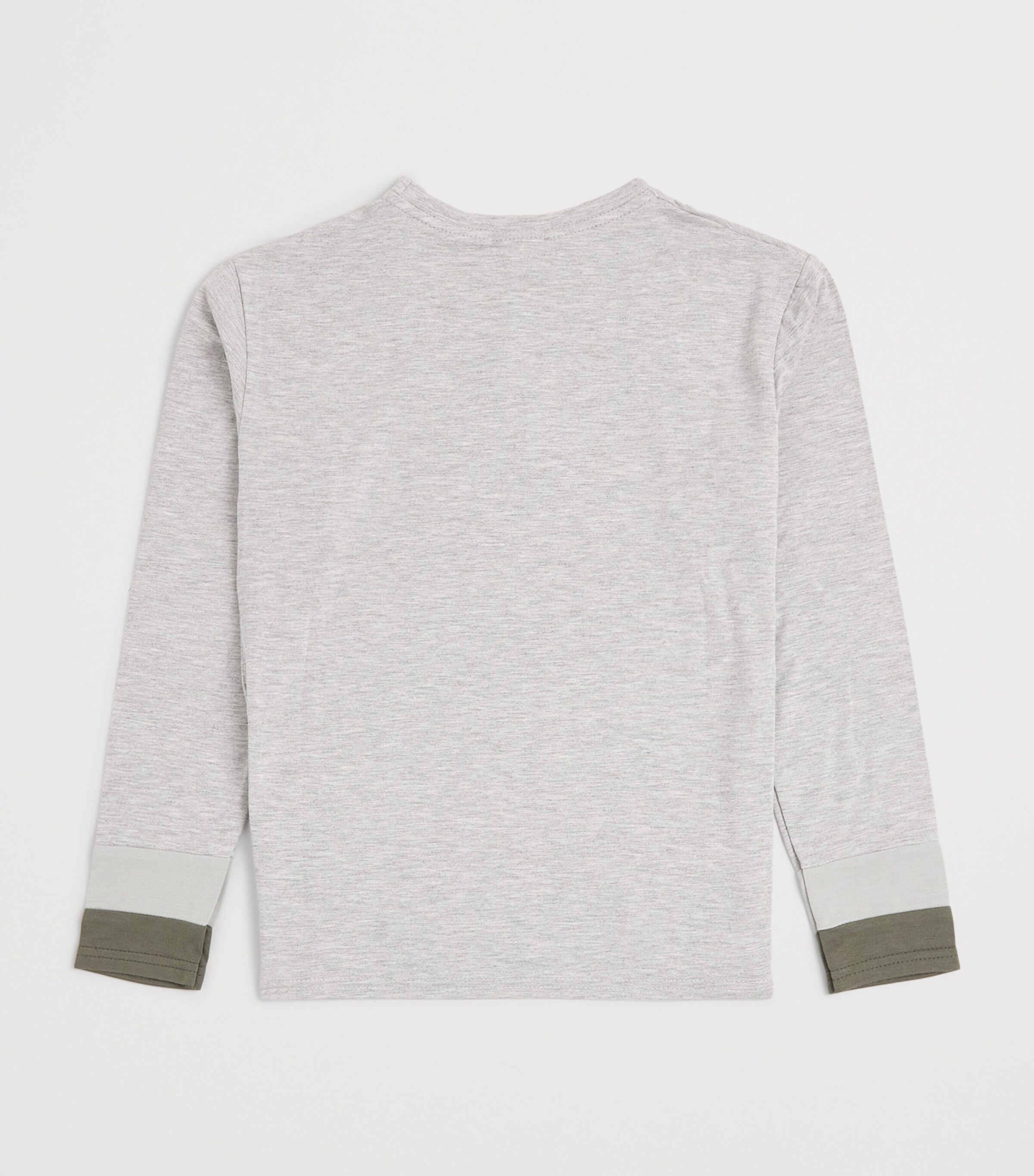 Panel Long-Sleeve T-Shirt (4-14 Years) LIGHT GREY Image 2