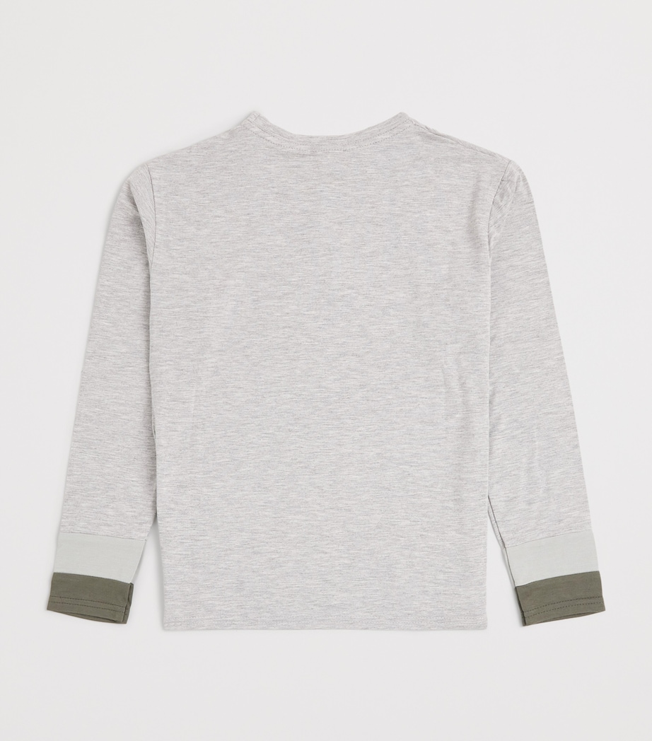 Panel Long-Sleeve T-Shirt (4-14 Years) LIGHT GREY Image 2