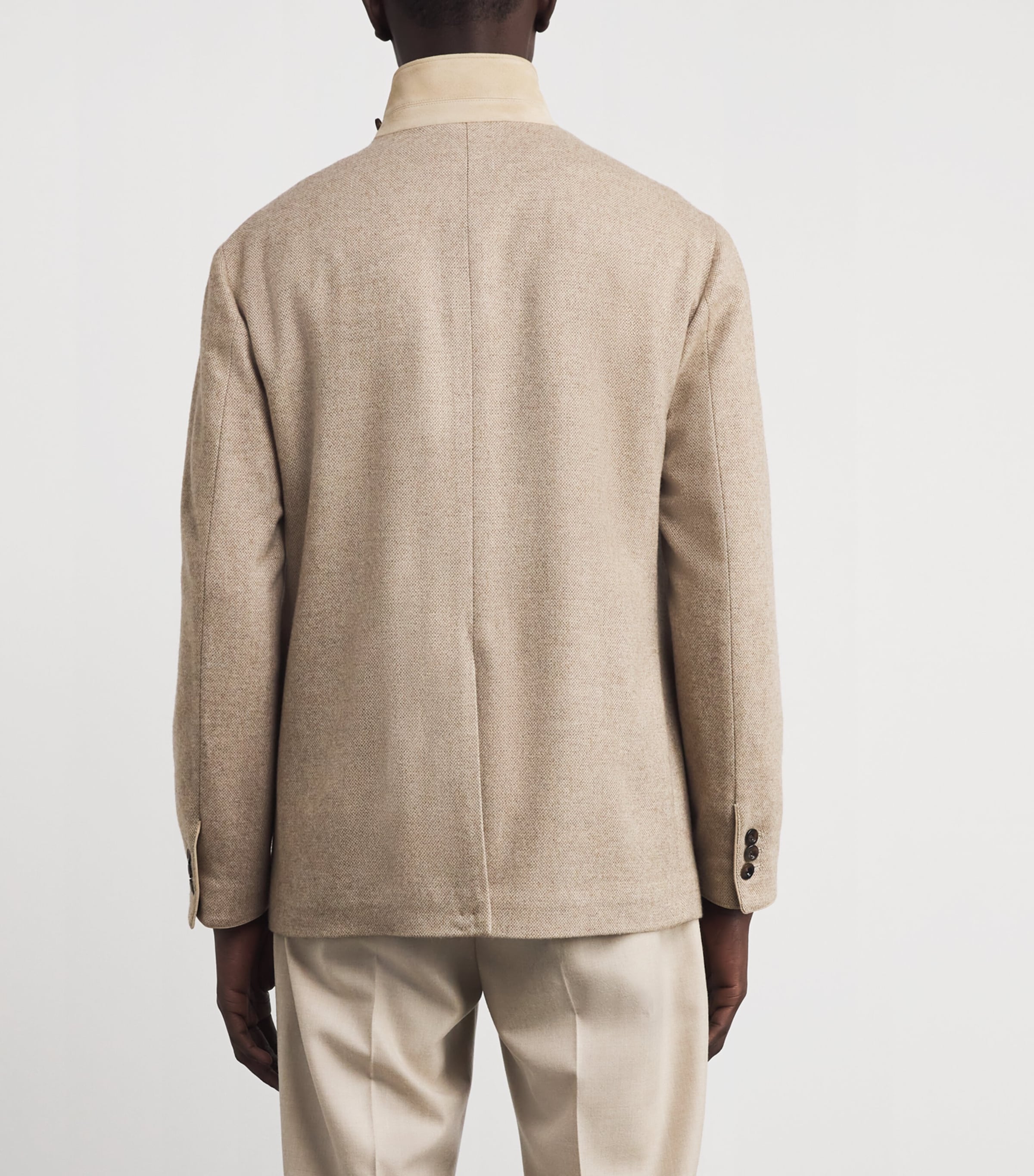 Wool-Silk Tailored Stables Jacket BROWN MU Image 4