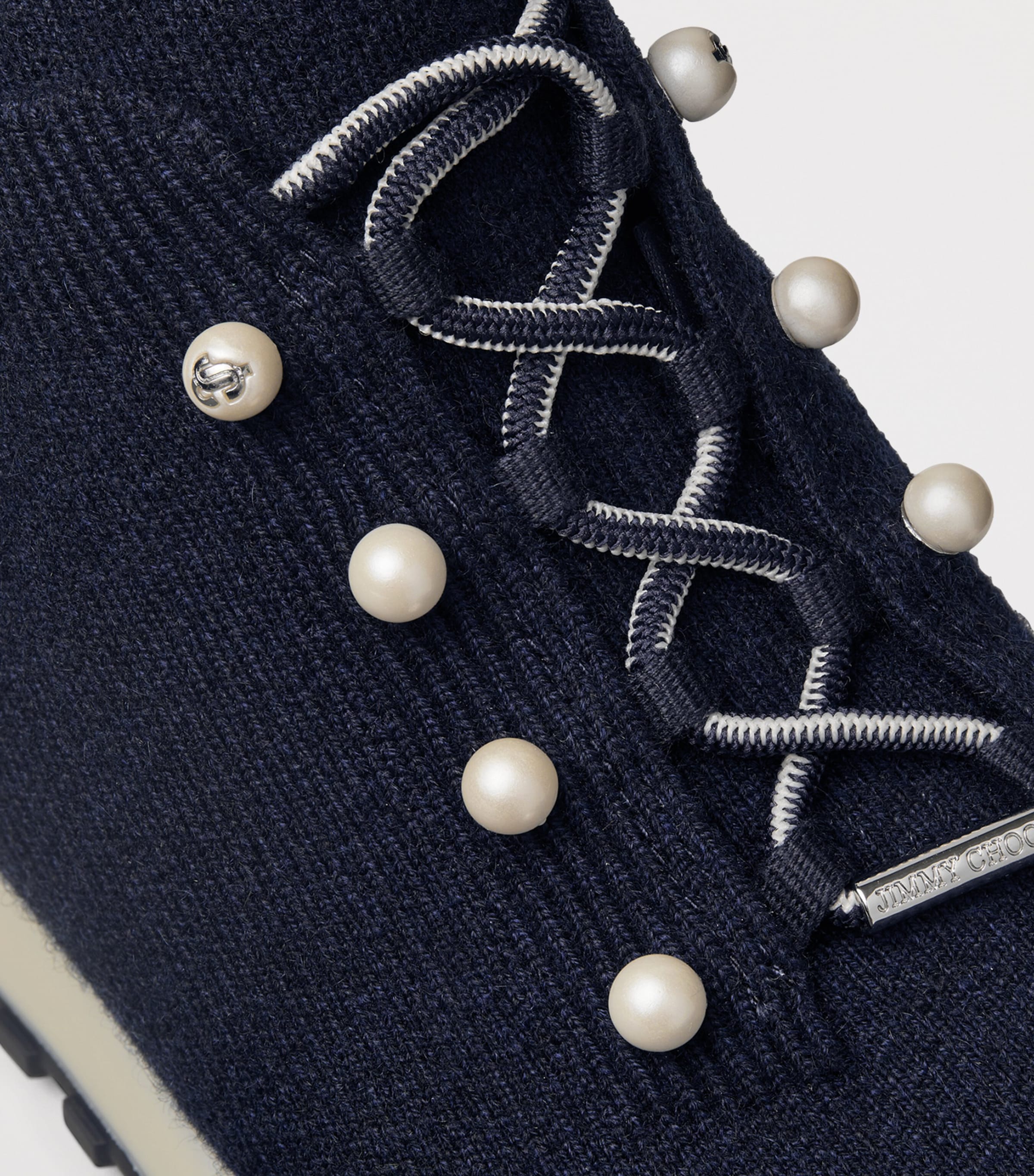 Jimmy Choo Veles Cashmere Sneakers V Marine Mix Image 6