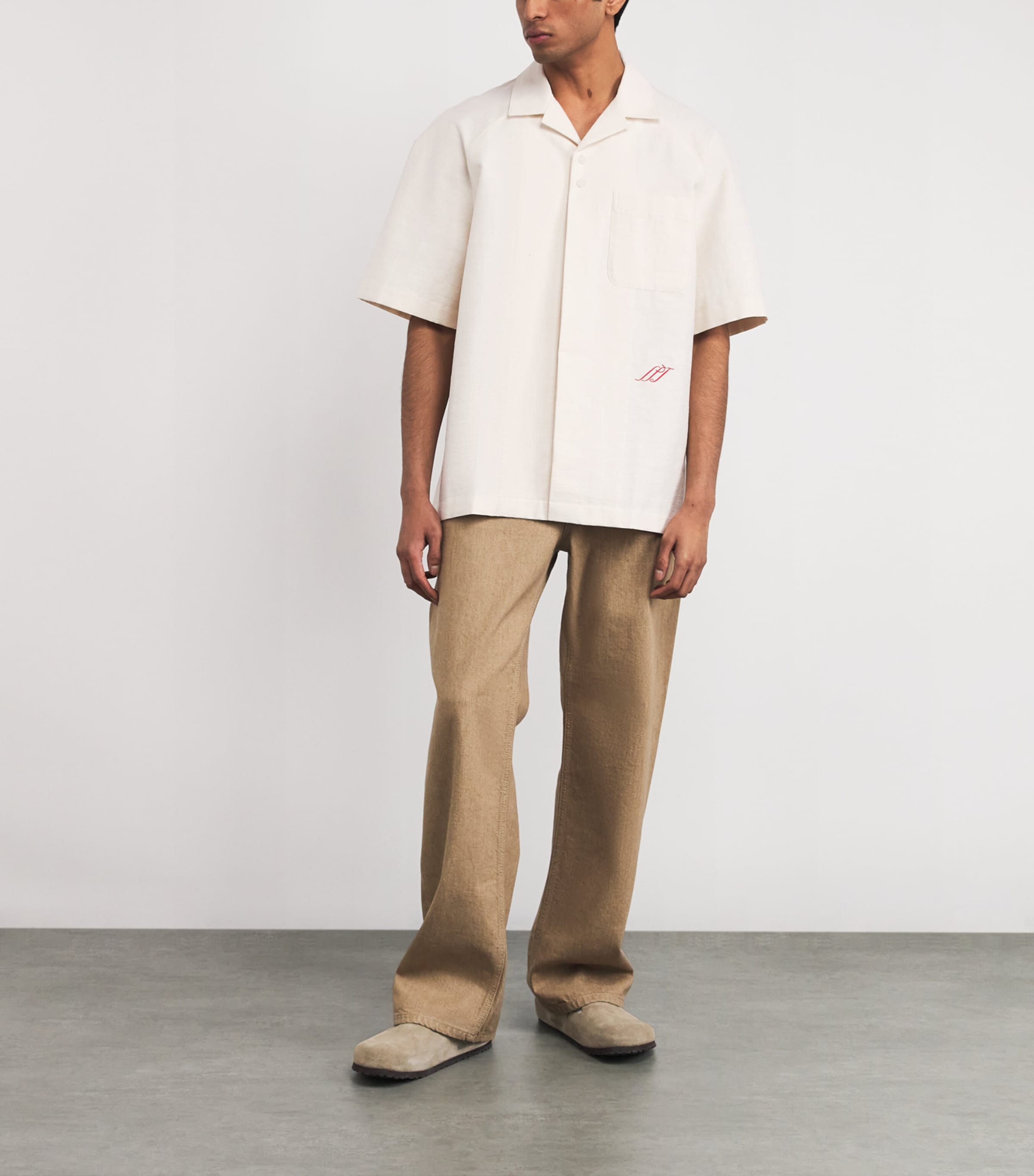 Cotton-Blend Camp-Collar Shirt OFF-WHITE-110 Image 2