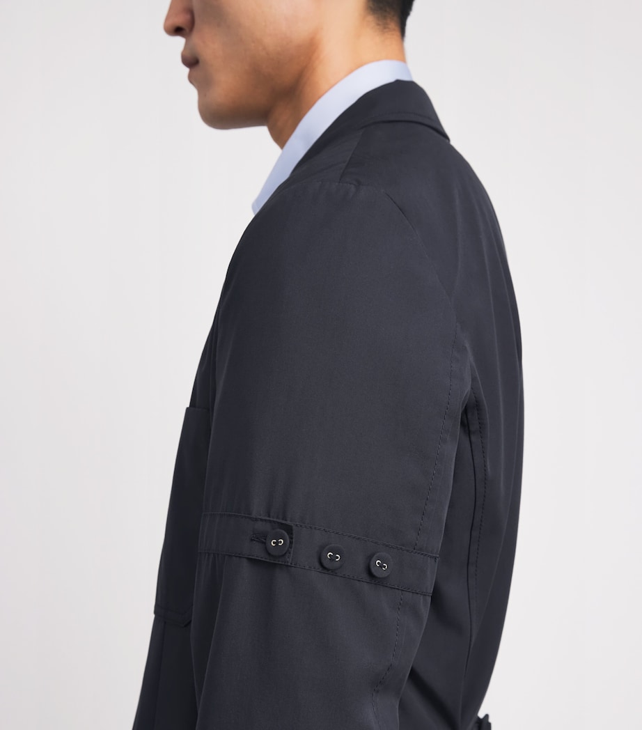 Thom Browne Mens Cotton Unconstructed Sport Coat Navy Image 3